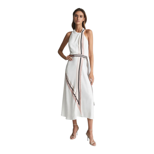 Reiss Iris Striped Halter Midi Dress - 4/6