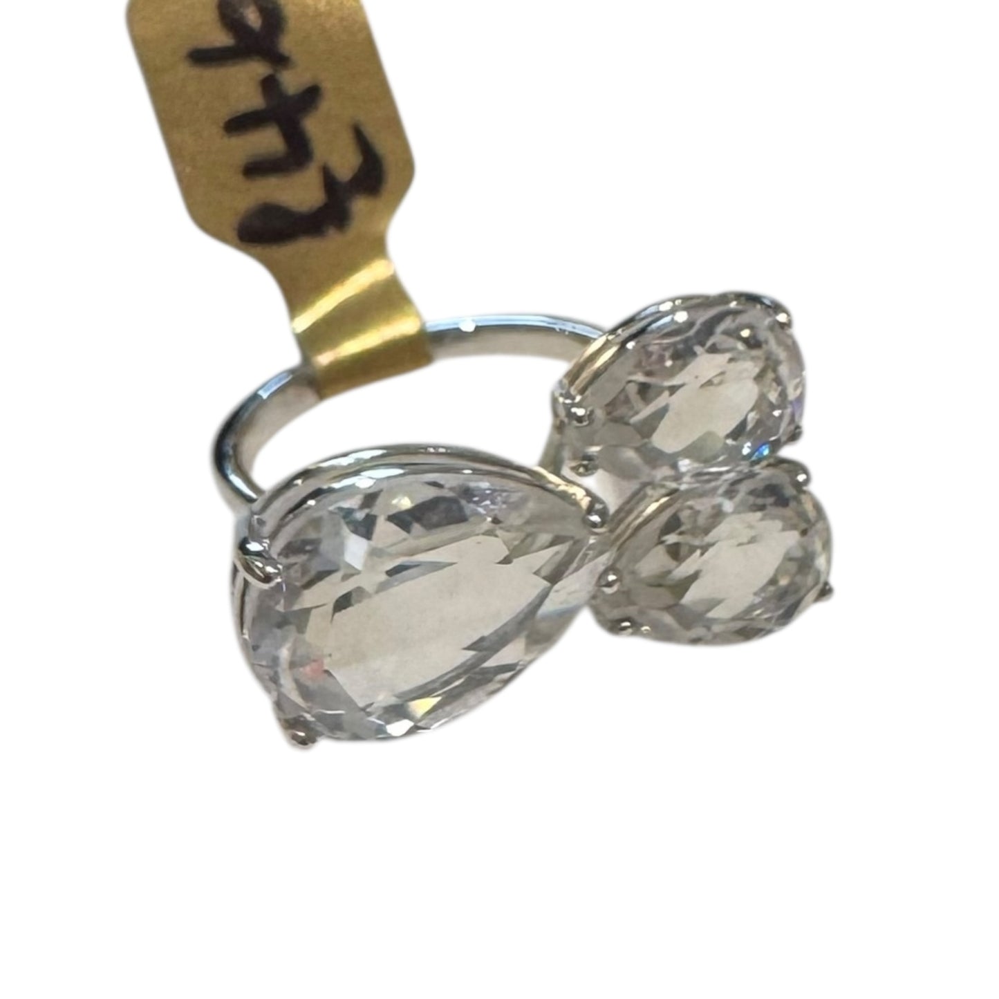 Swarovski Millenia Cocktail Ring with Pear Cut Crystals - Size 52