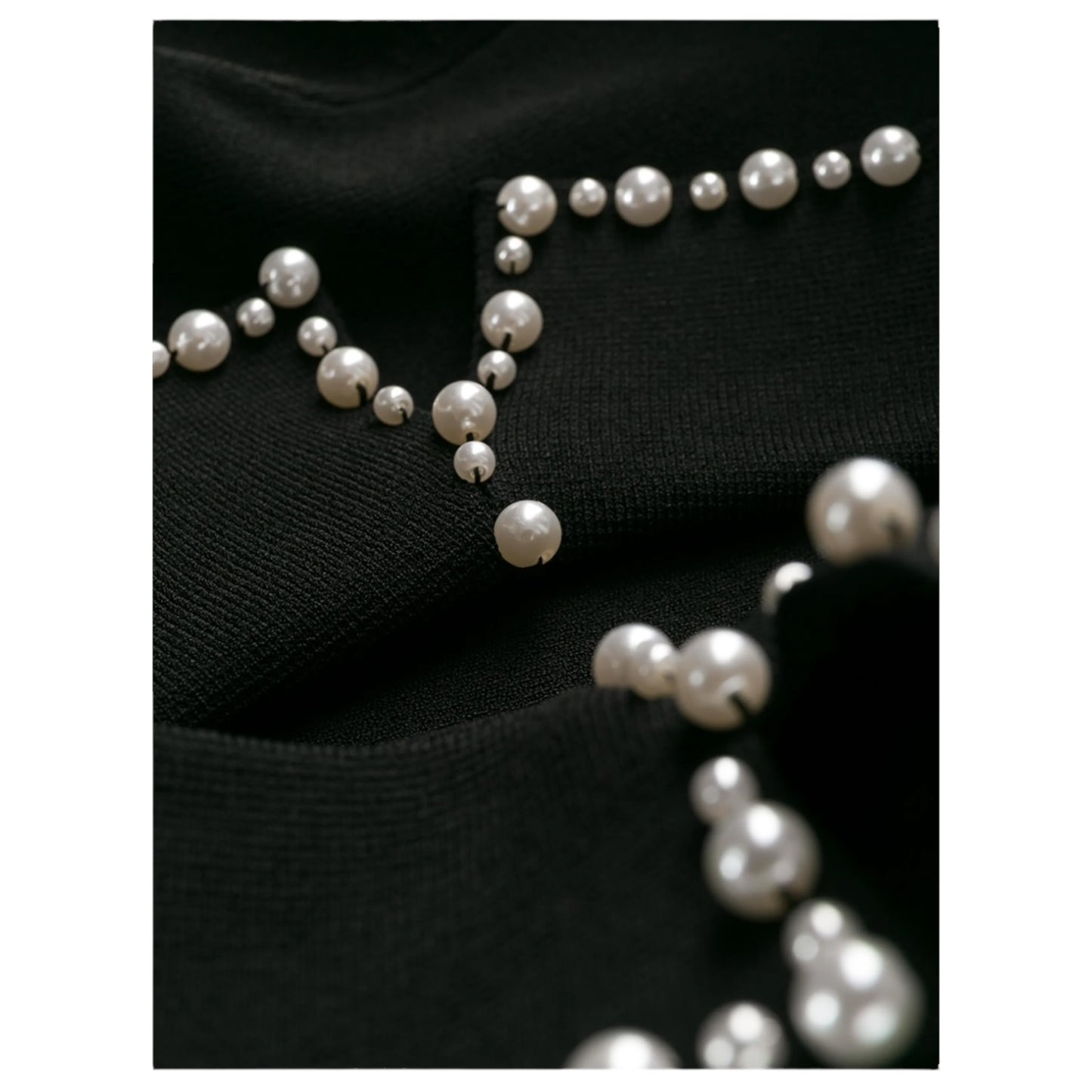 Sandro Suity Black Pearl Knit Dress - 10/12 - NEW