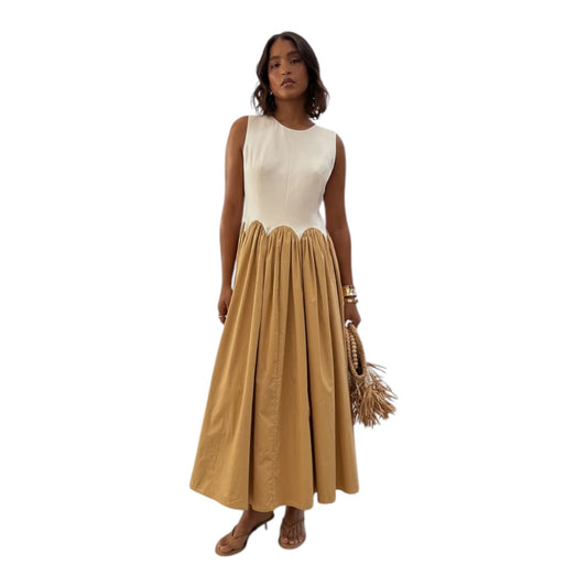 Never Fully Dressed Camel Monika Dress - 12 - NEW