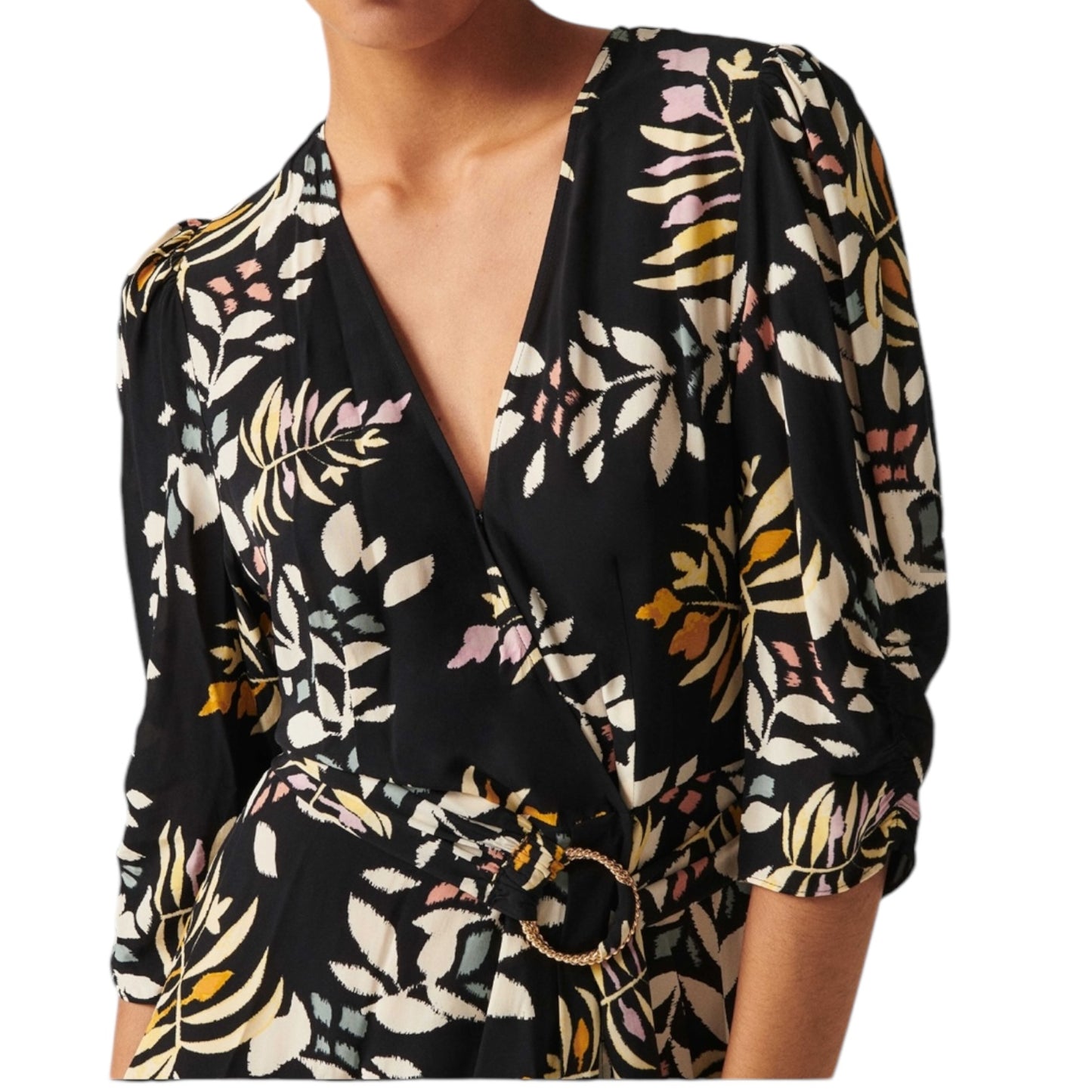 Ba&sh Black Crissy Floral Dress - 12/14