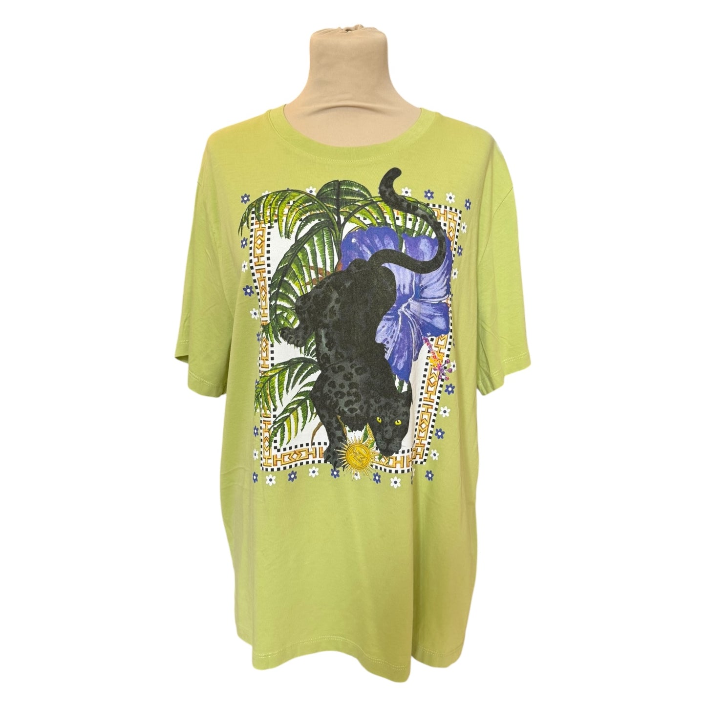 Hayley Menzies Prowling Panther T-Shirt Lime - 10