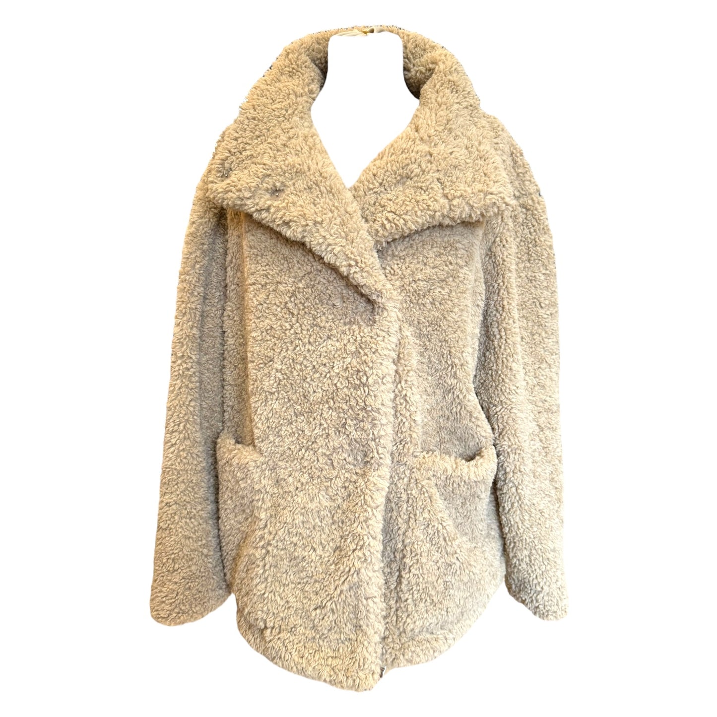 Riani Marble Teddy Jacket in Beige - 14