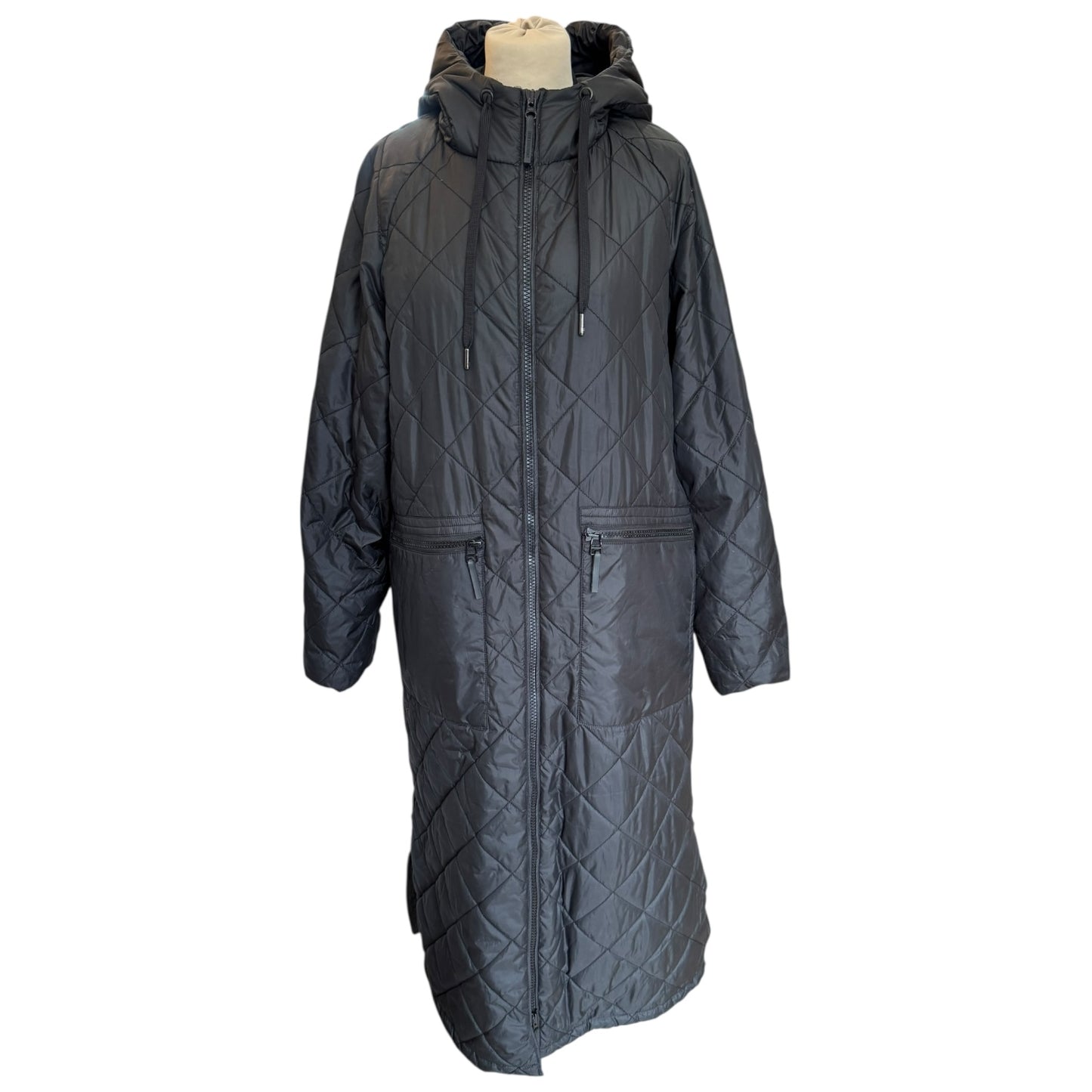 Ilse Jacobsen Black Padded Long Coat - 12