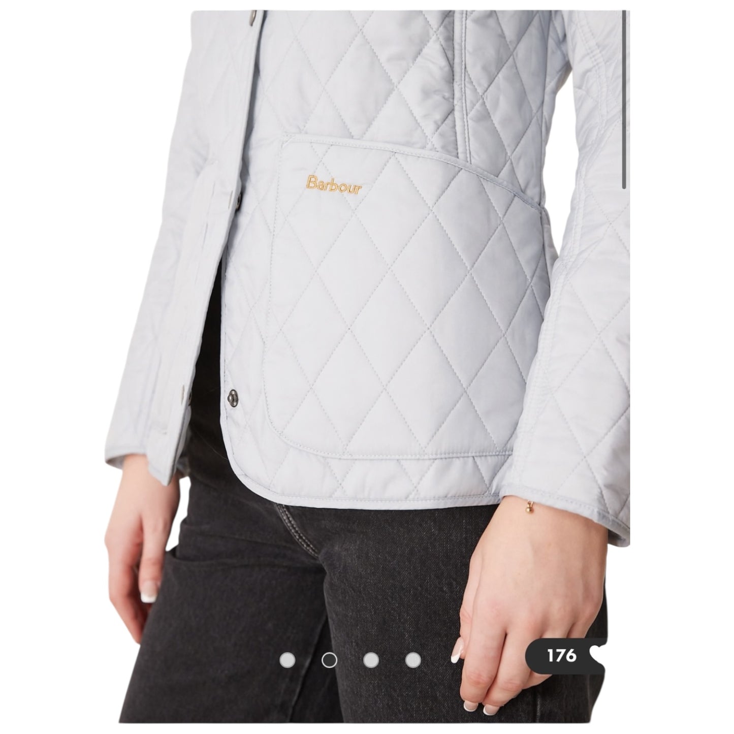 Barbour Light Blue Annadale Quilt Jacket - 12