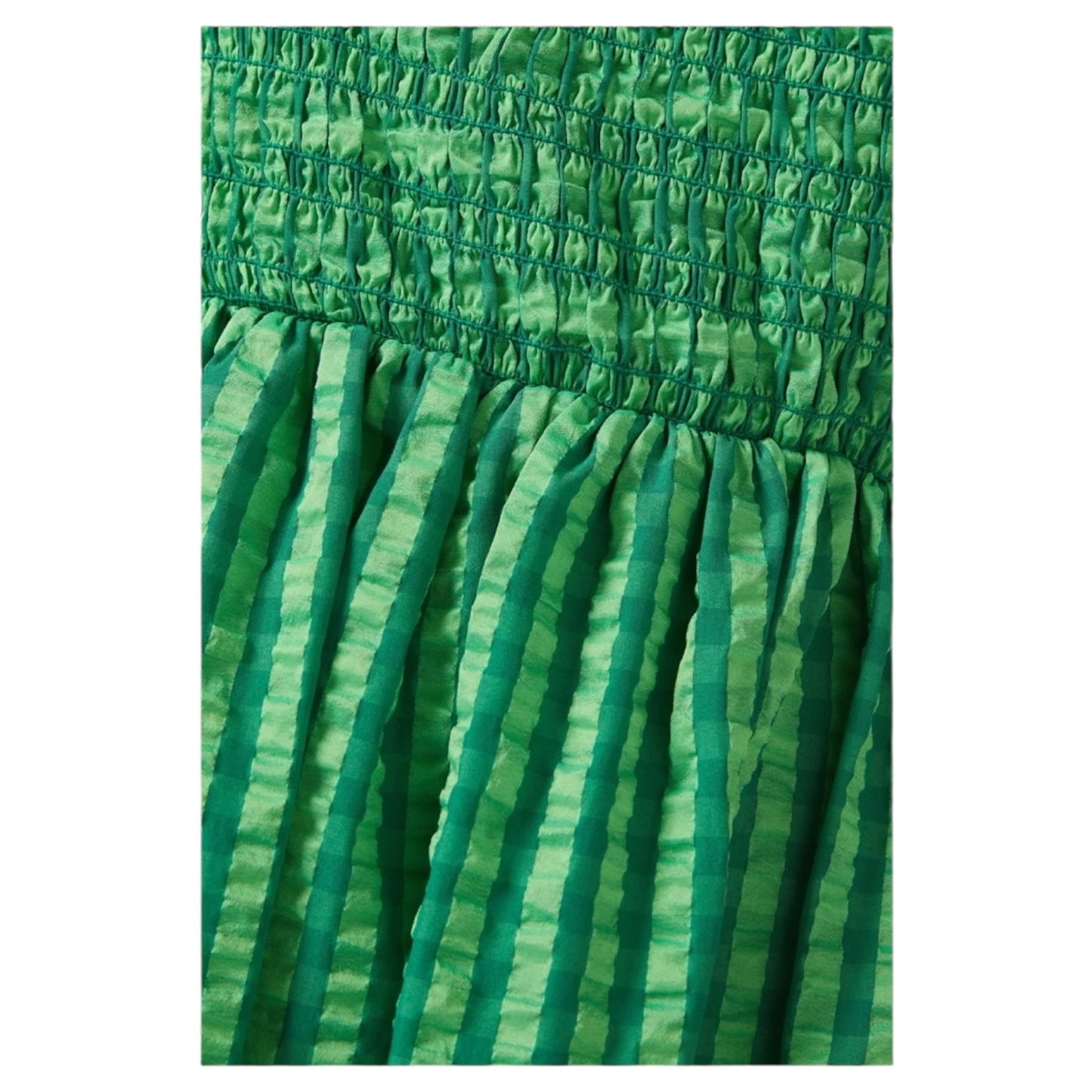 Never Fully Dressed Green Gingham Midi Dress - 8/10