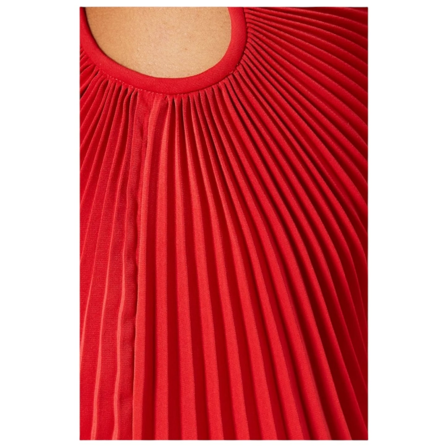 Kenzo Red Sun-ray Pleated Mini Dress - 10