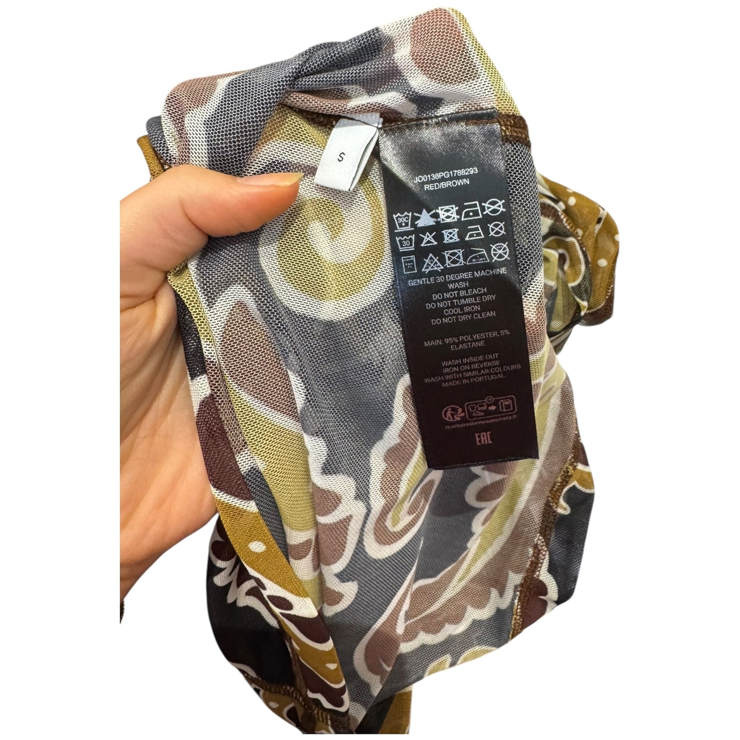 JW Anderson Underpinning Brown Paisley Mesh Top - 10