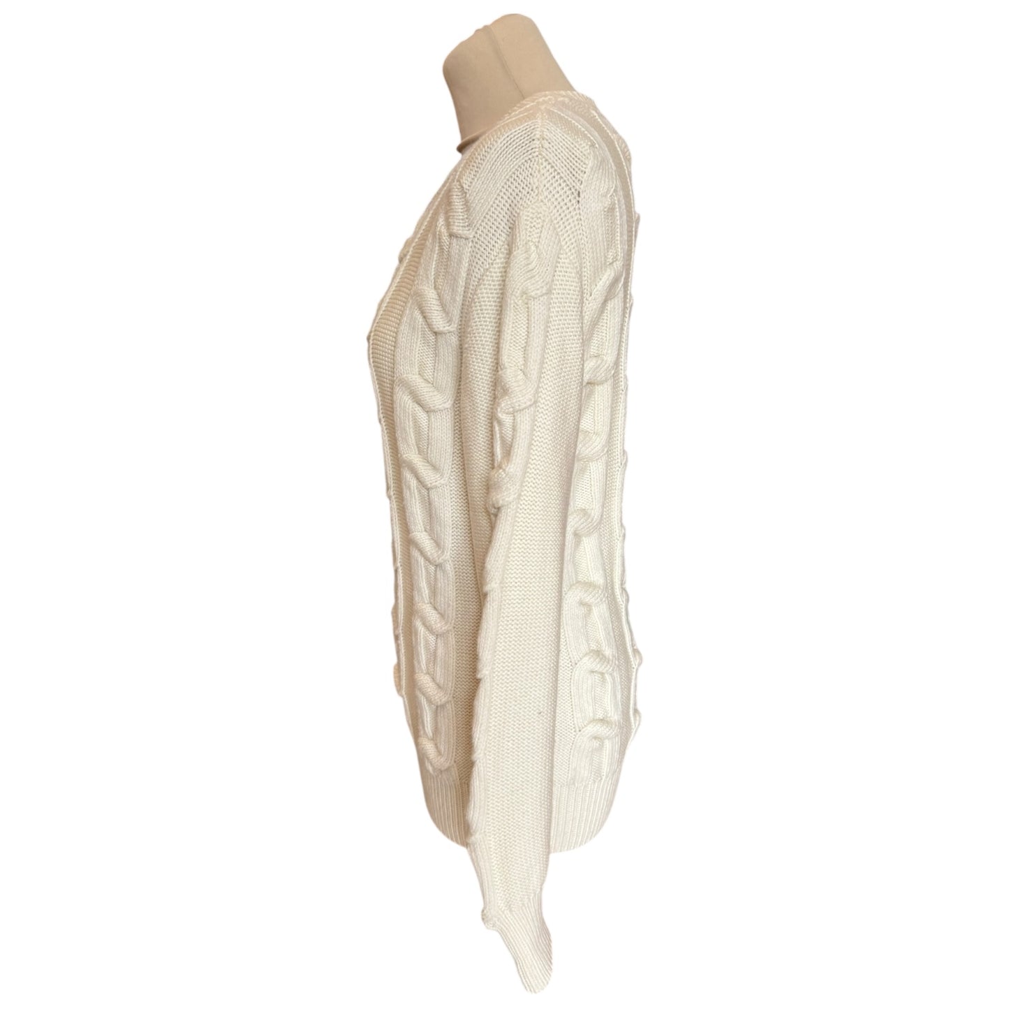Max Mara Cream Cable Knit Jumper - 10