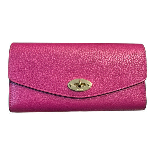 Mulberry Darley Long Wallet Purse in Deep Pink Cross Grain