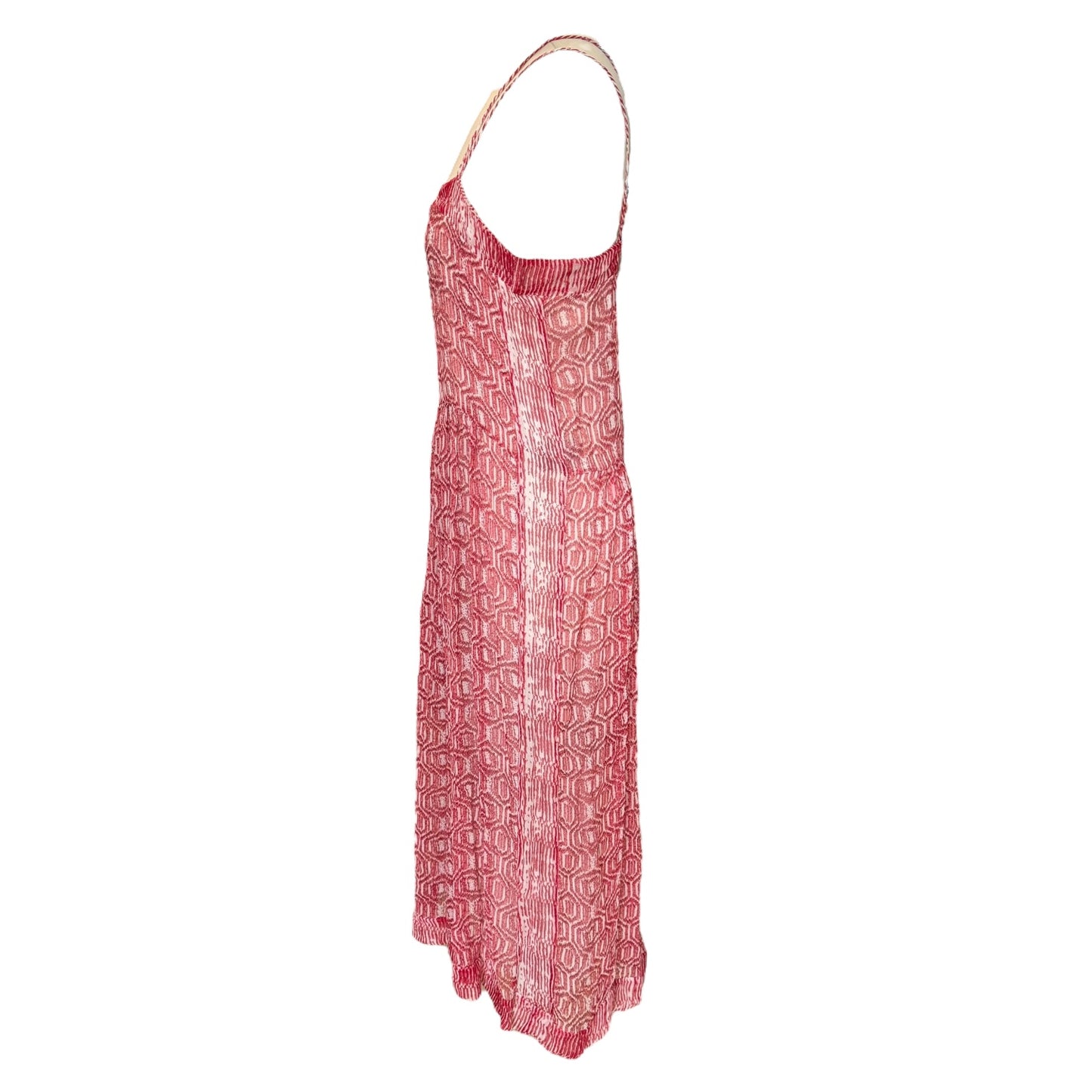 Isabel Marant Red and White Silk Dress - 10