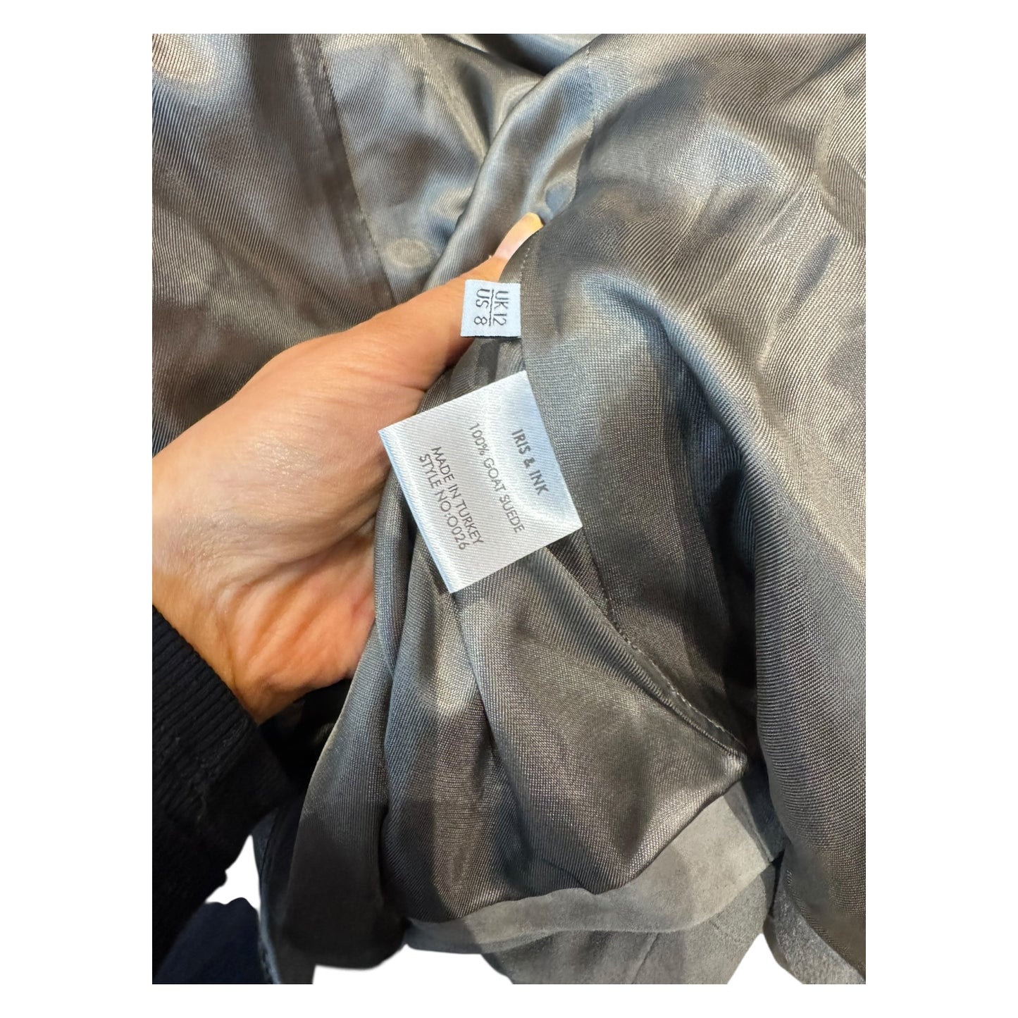 Iris & Ink Grey Suede Jacket - 12