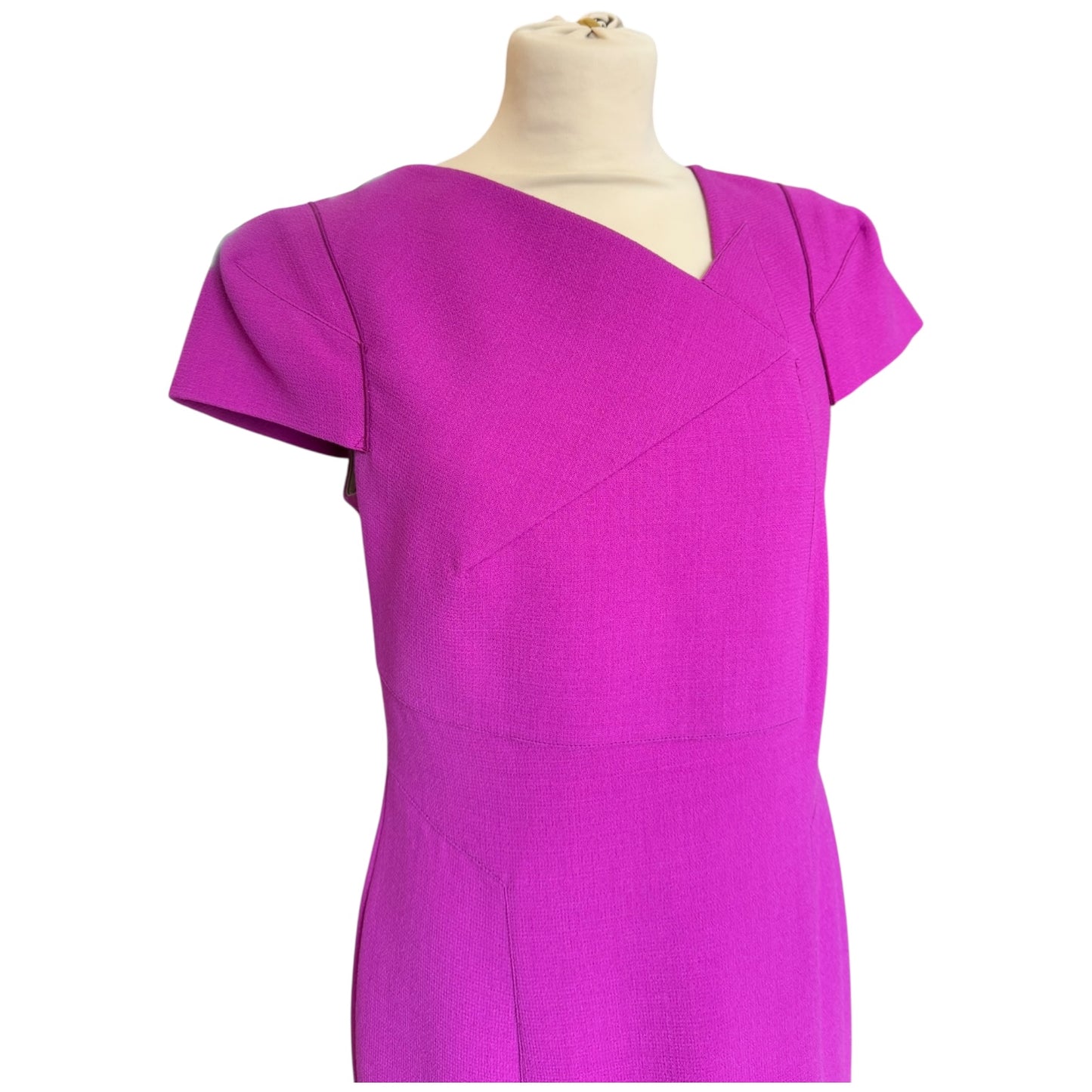 Roland Mouret Cerise Wool Crepe Dress - 12