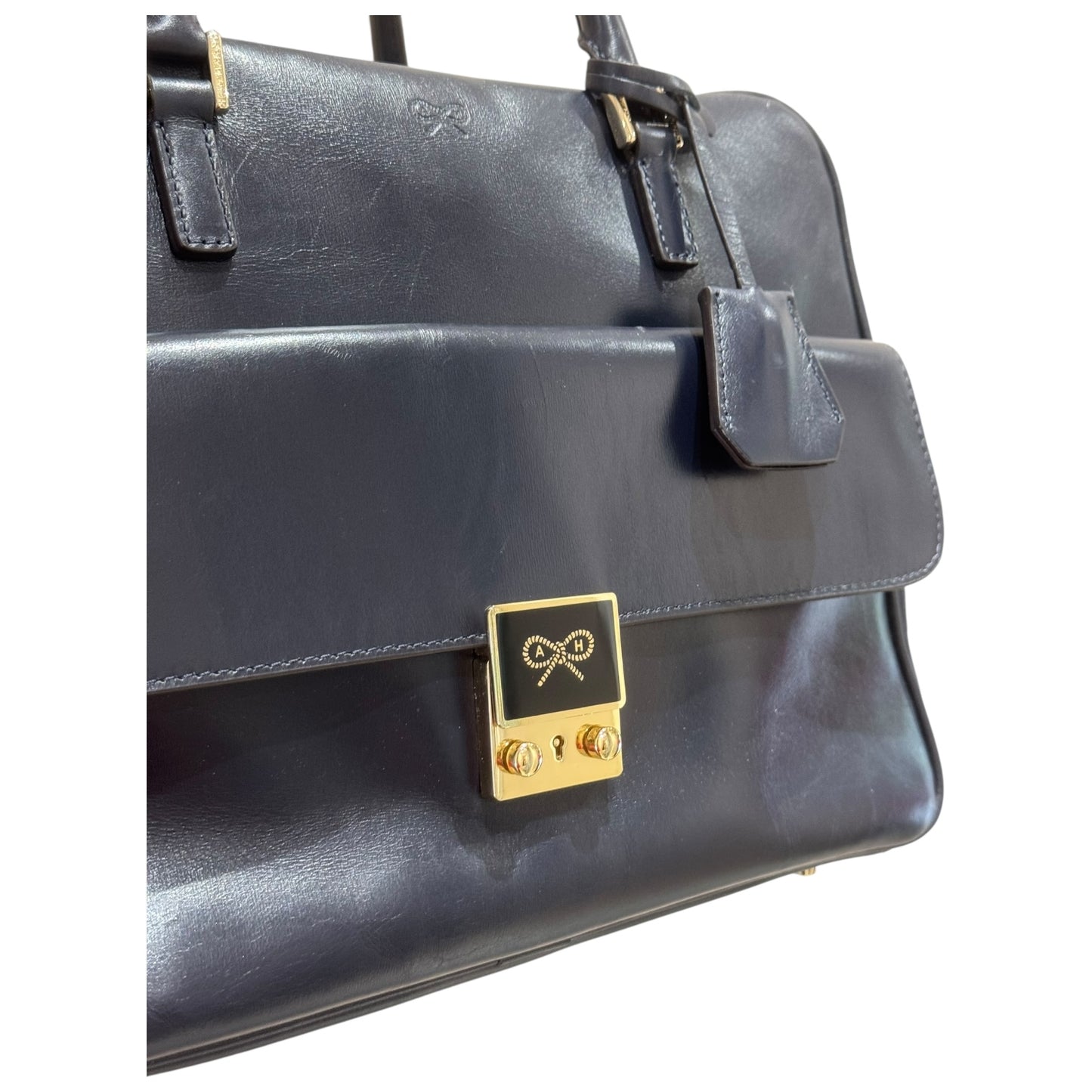 Anya Hindmarch Carker Navy Tote Bag