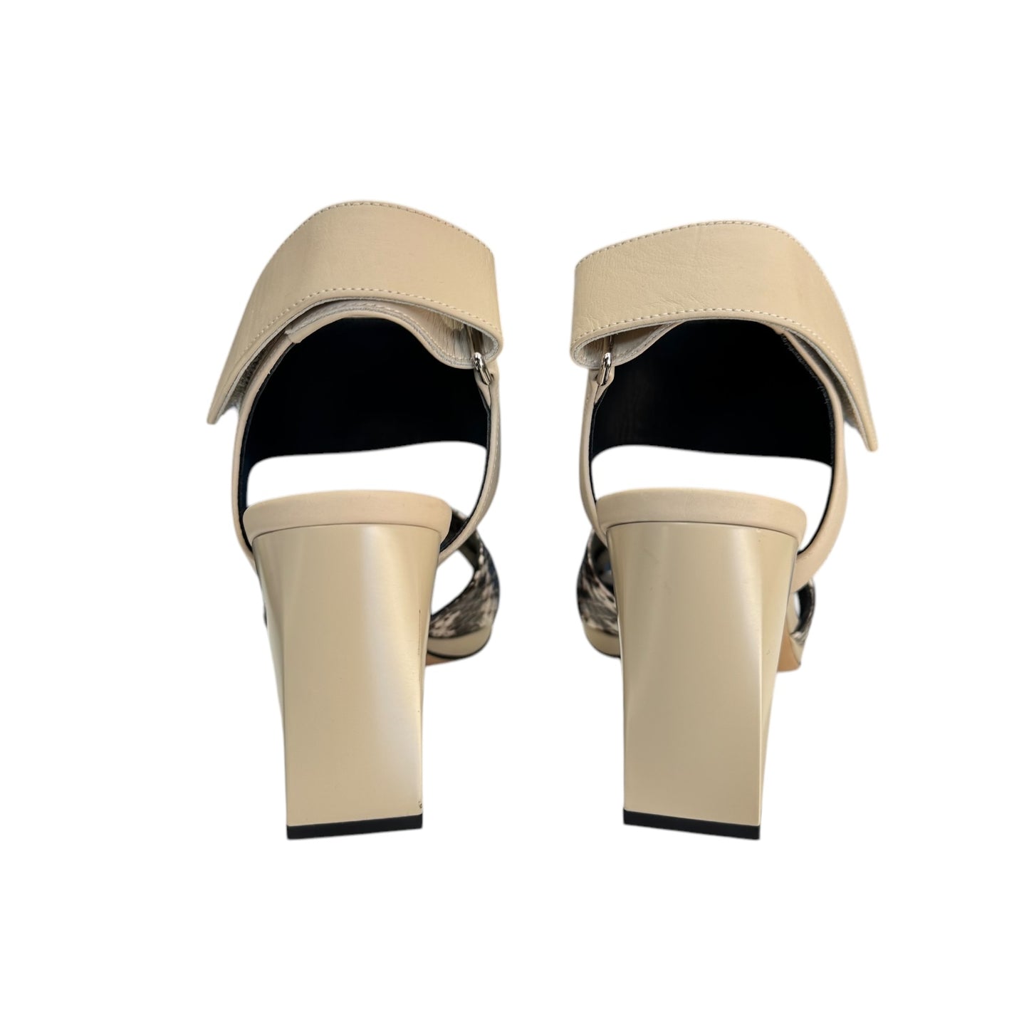Max Mara Beige and Snake Print Heels - 38 / 5