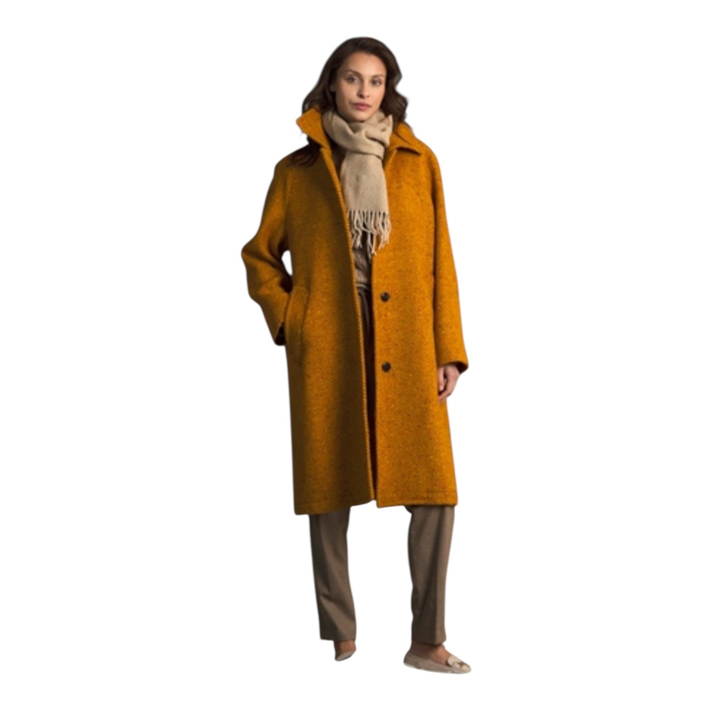 Magee 'Arlene' Mustard Tweed Coat