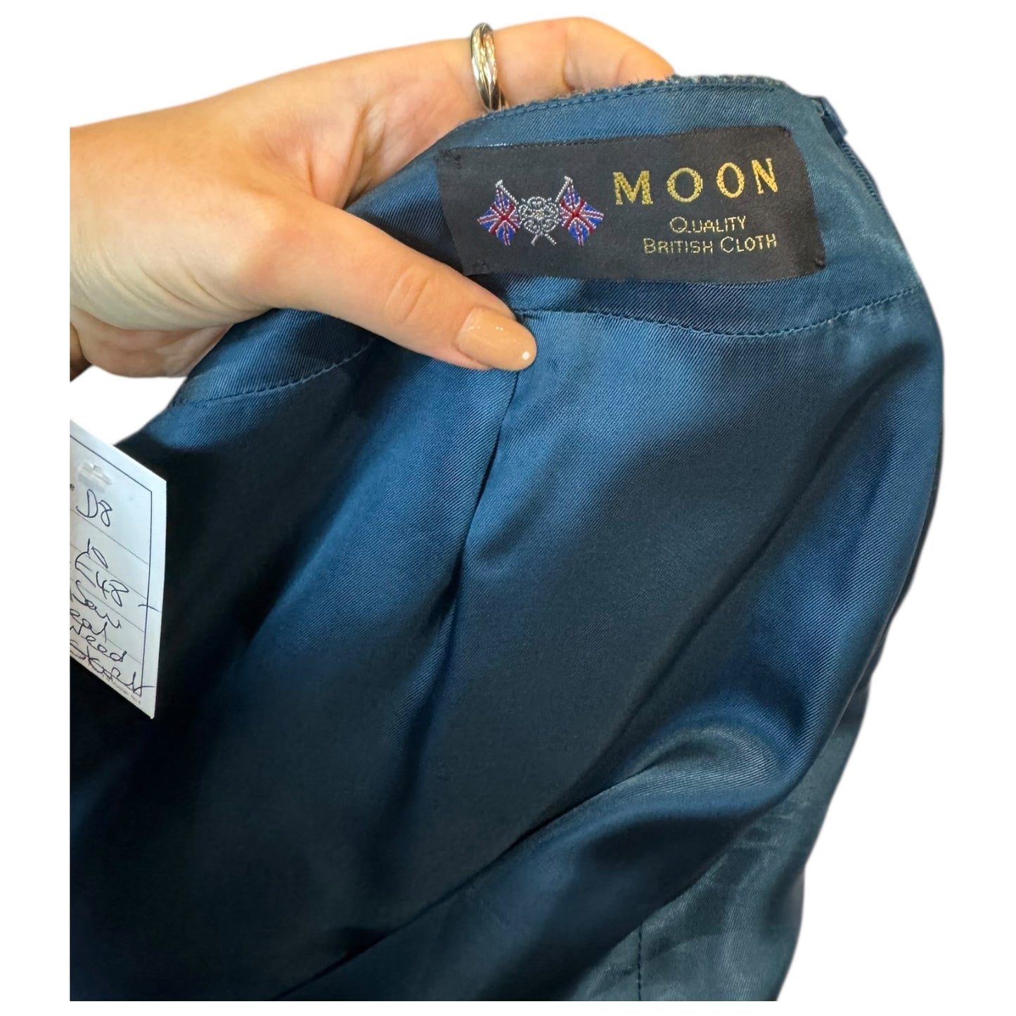 Jigsaw Teal Tweed Frill Hem Skirt - 10