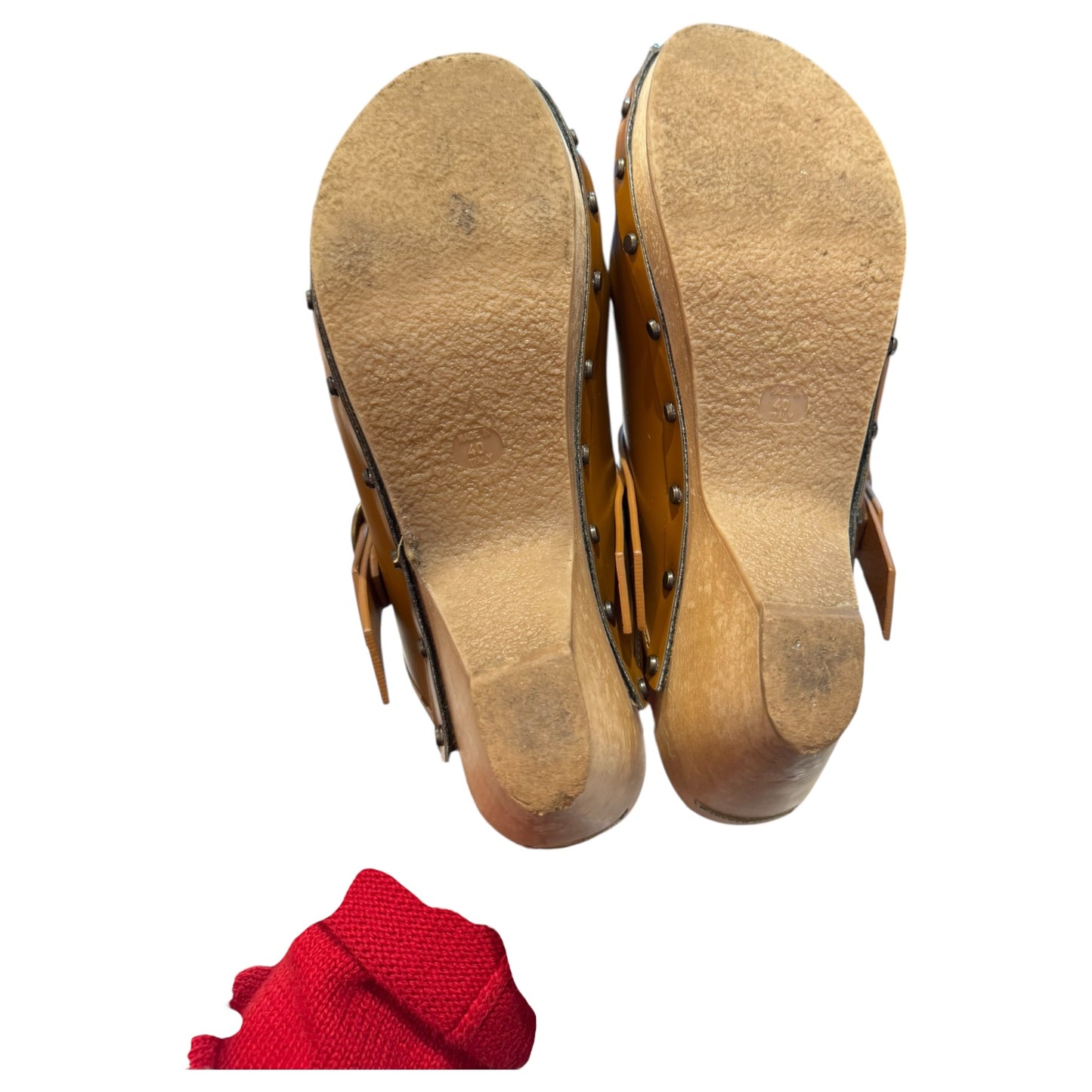 Isabel Marant Titya Leather Clogs in Camel - 40 / 7