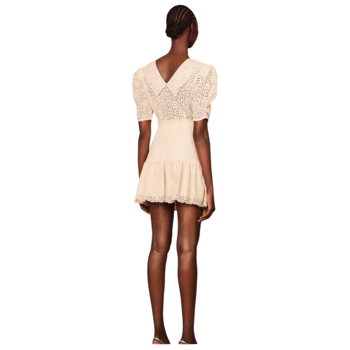 Sandro Cropped Broderie Anglaise Shirt - 10