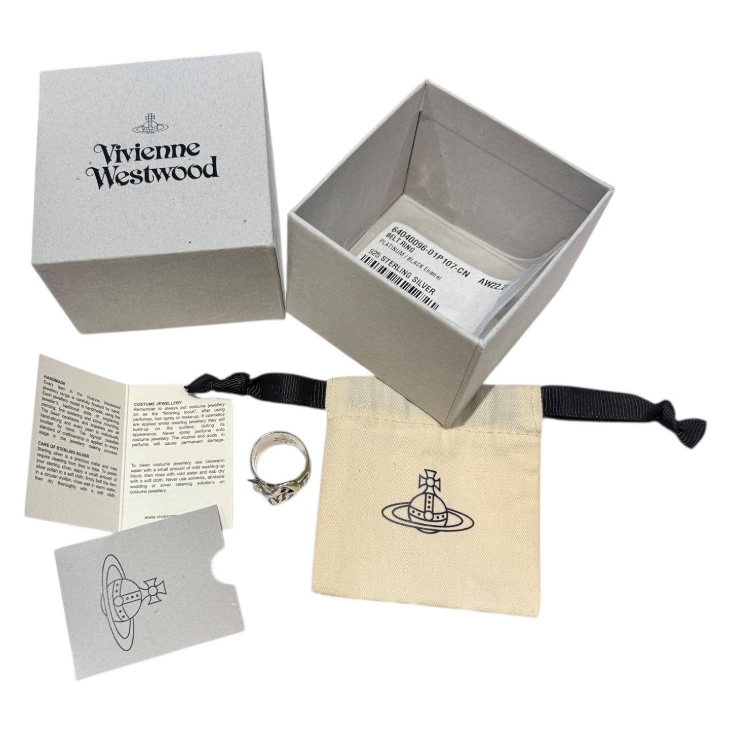 Vivienne Westwood Silver Belt Ring - S