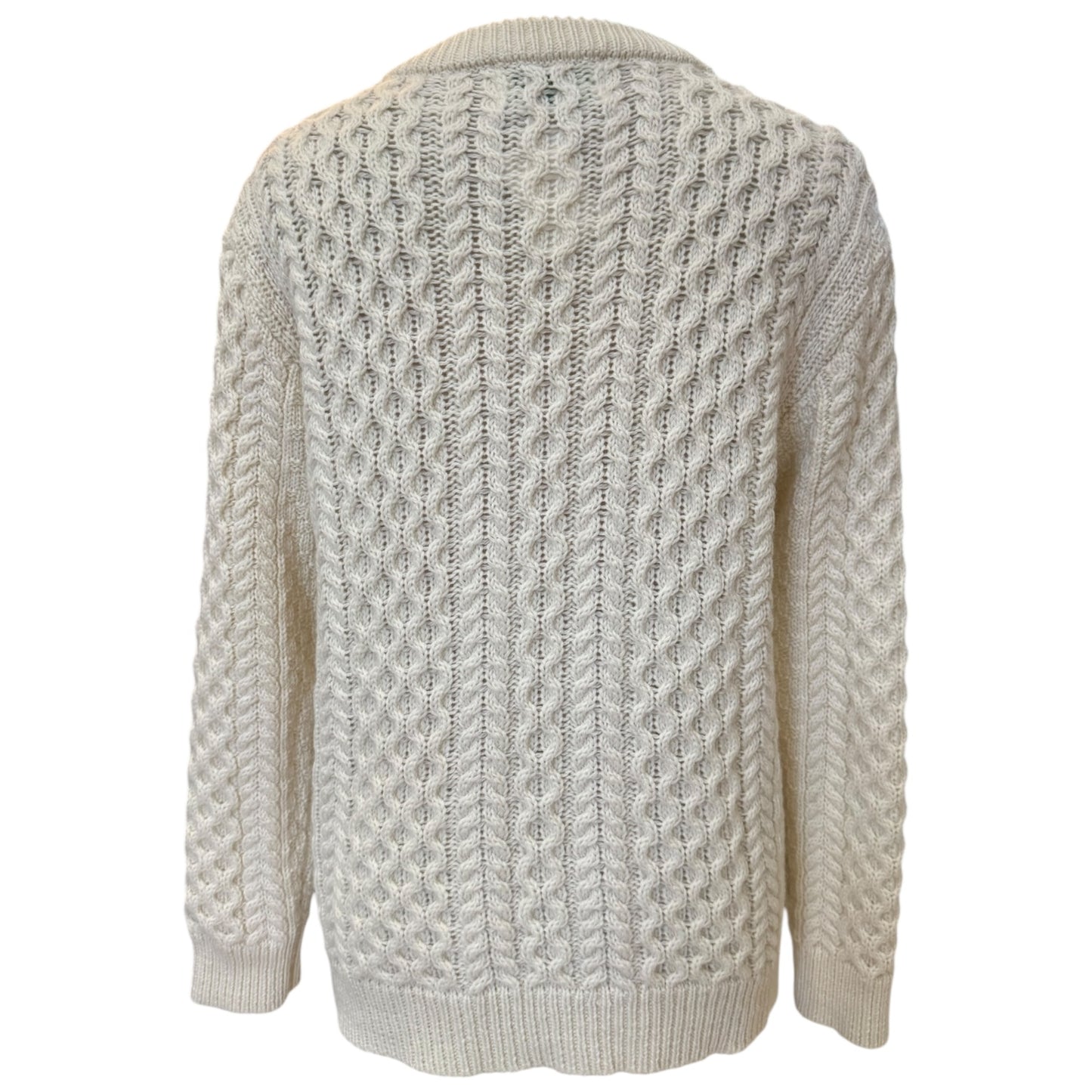 Original Aran Co. Merino Wool Cream Cardigan - 10