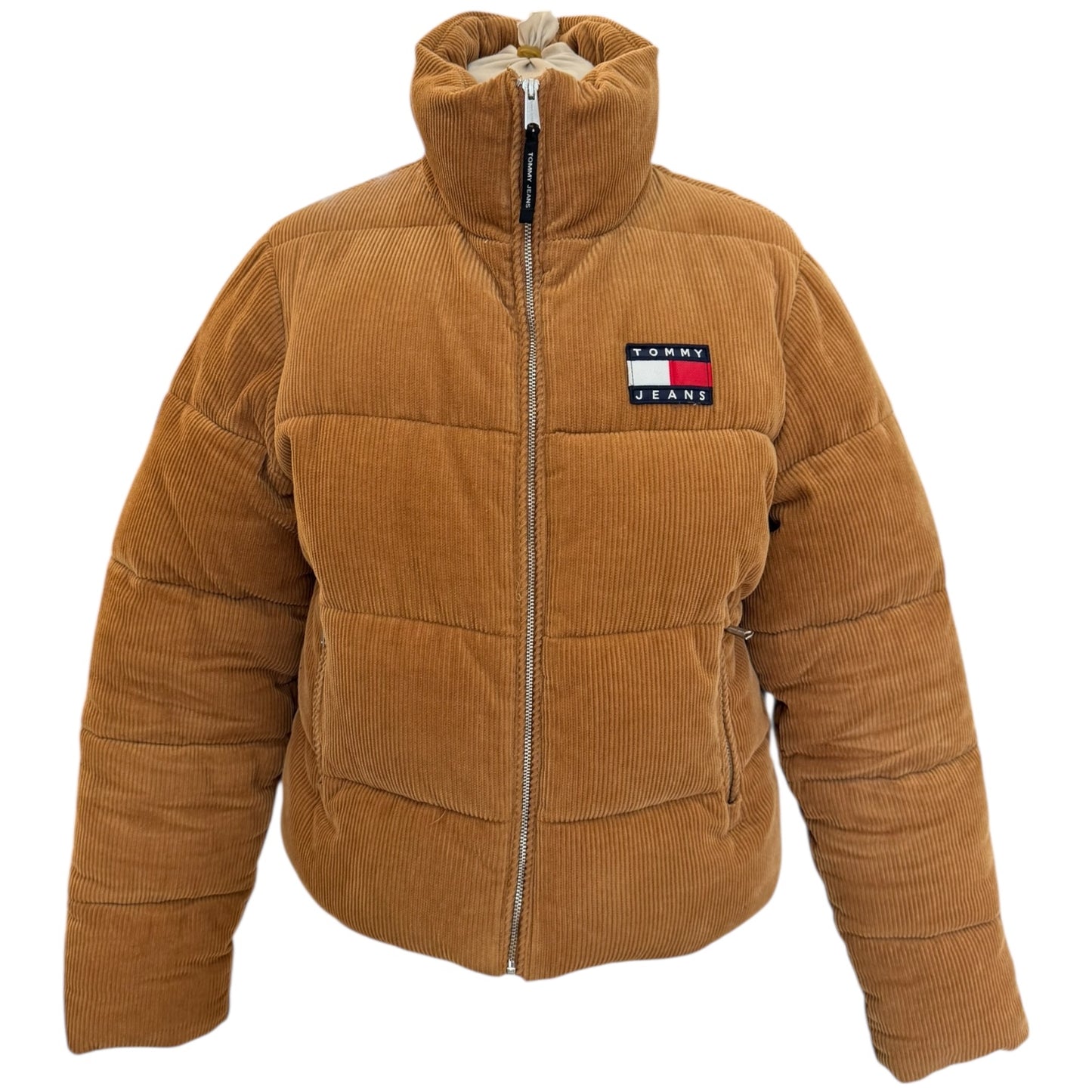 Tommy Jeans Camel Corduroy Puffer Jacket - 8/10