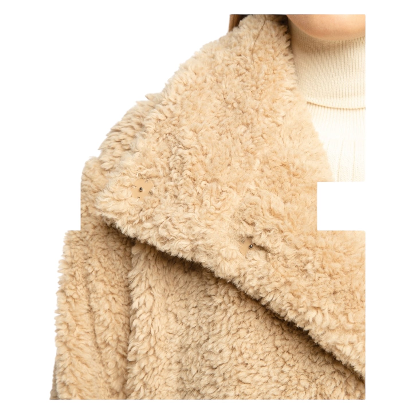 Riani Marble Teddy Jacket in Beige - 14