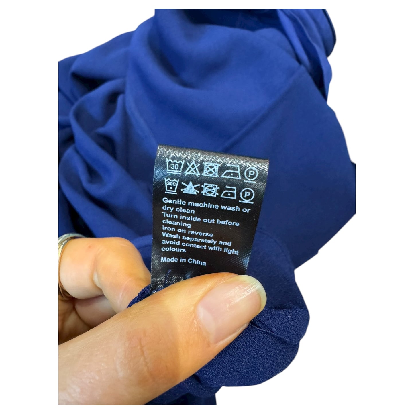 Me + Em Blue and Black Lace Trim Maxi Dress - 16