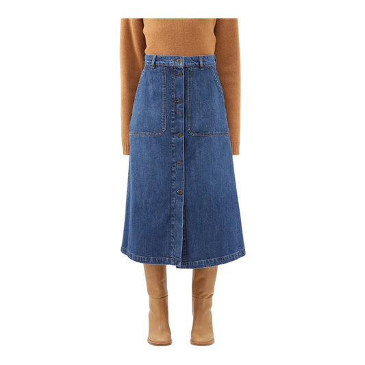 Weekend Max Mara Denim Donare Skirt - 12 - NEW