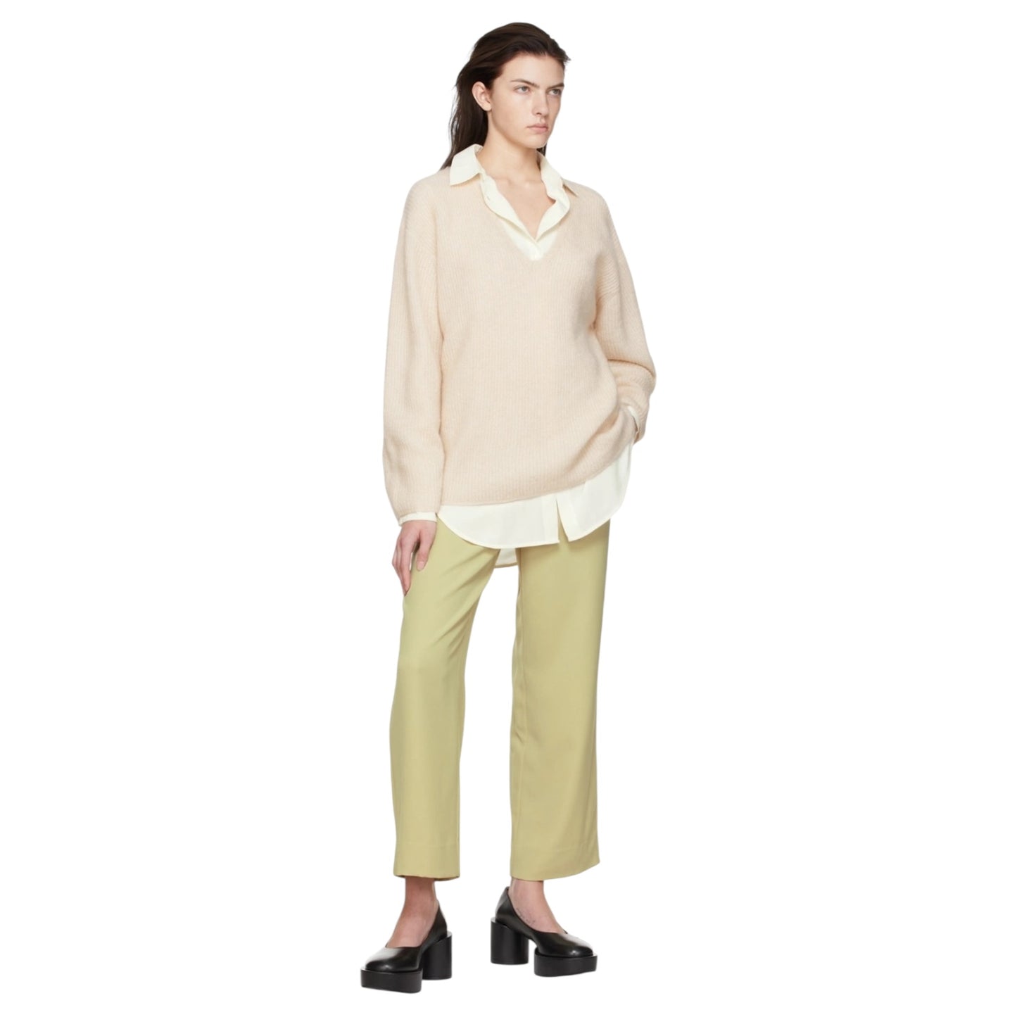 By Malene Birger Cream Silk Shirt - 14/16