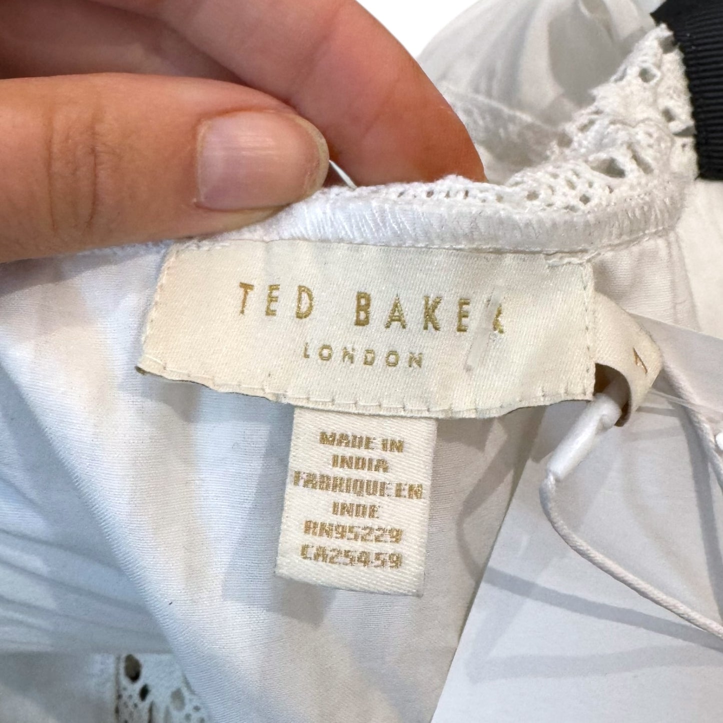 Ted Baker White Cotton Dress - 8/10 - NEW
