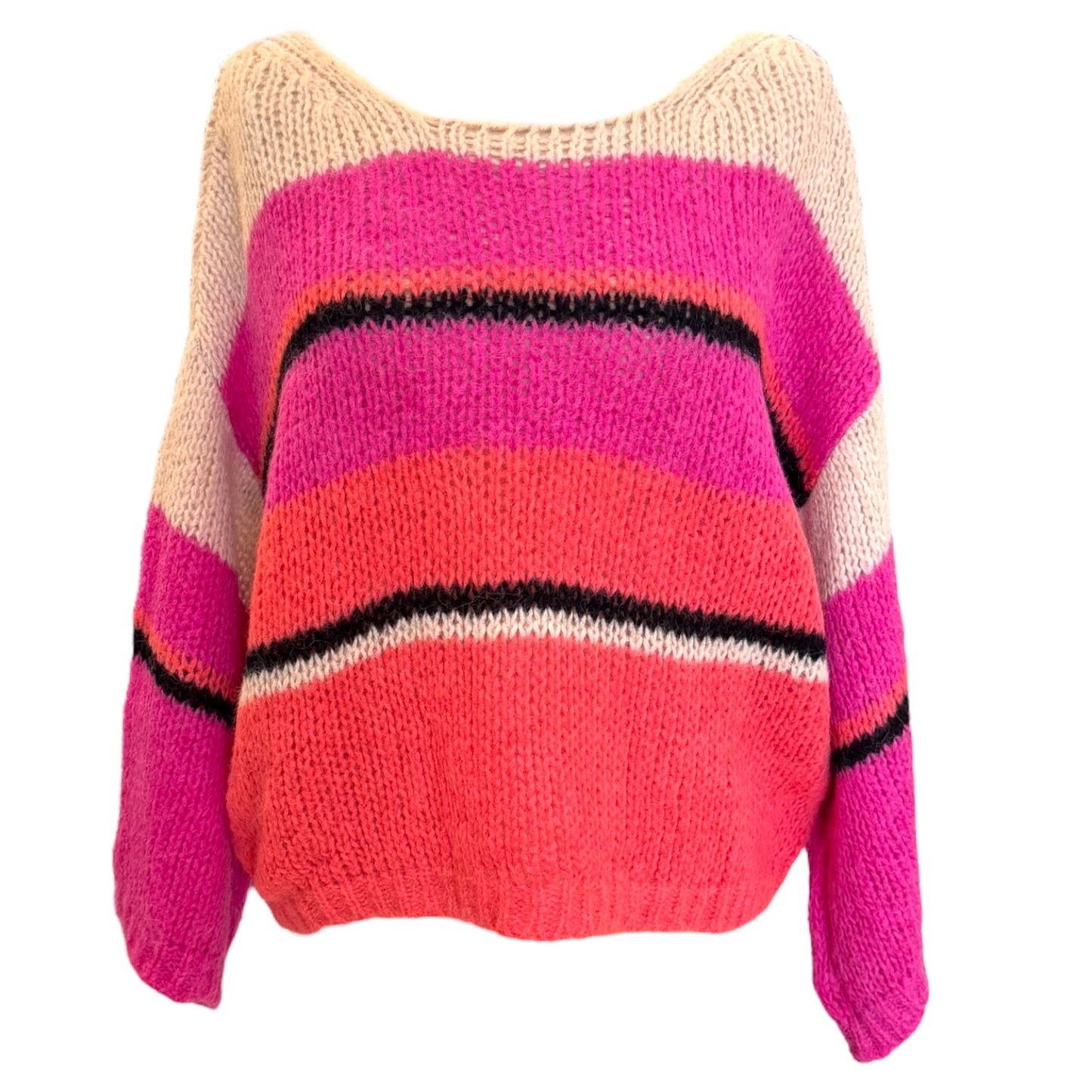 Riani Pink Stripe Jumper - 12