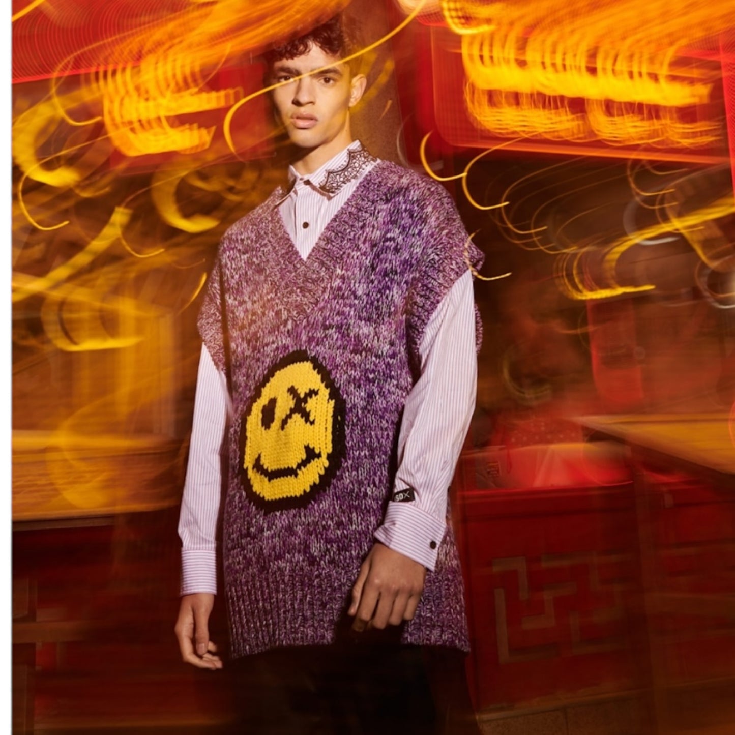 Superdry SDX Limited Edition Purple Smiley Knit Tank - 10/12 - NEW