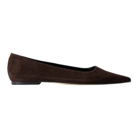 Aeyde Cassy Brown Suede Ballet Flats - 39/6 - NEW