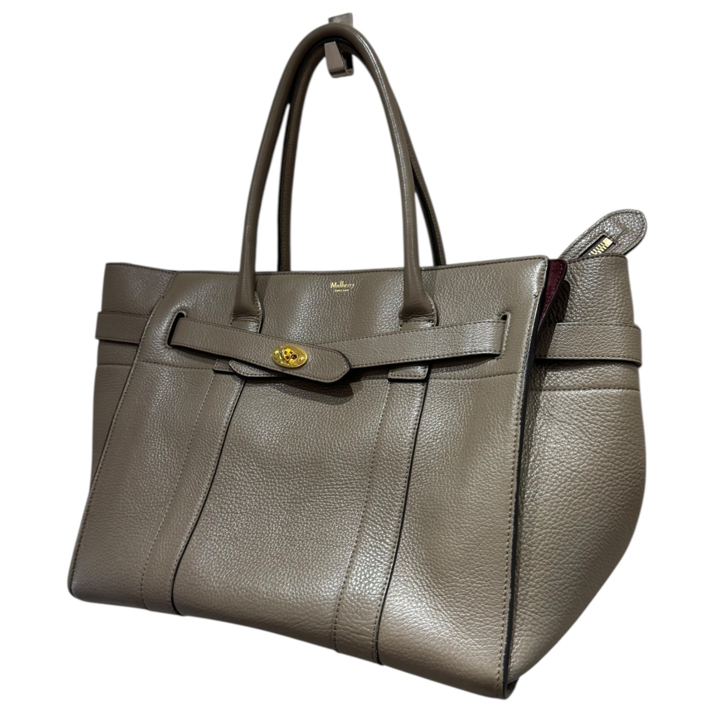 Mulberry Taupe Zipped Bayswater Bag