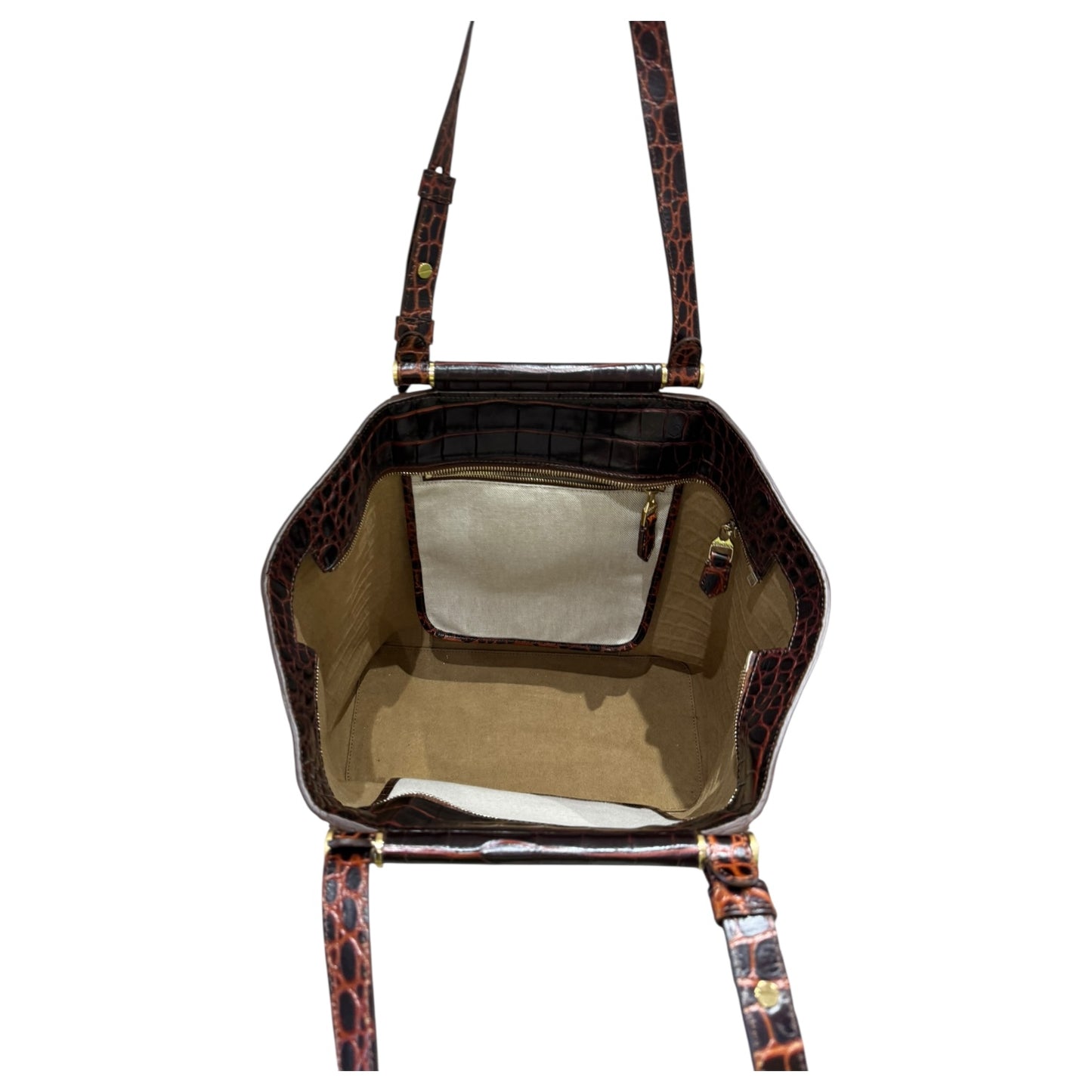 Max Mara Burgundy Textured Leather Tote Bag