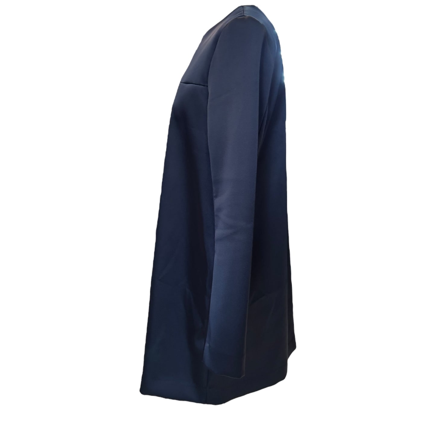 COS Navy A-Line Satin Dress - 8