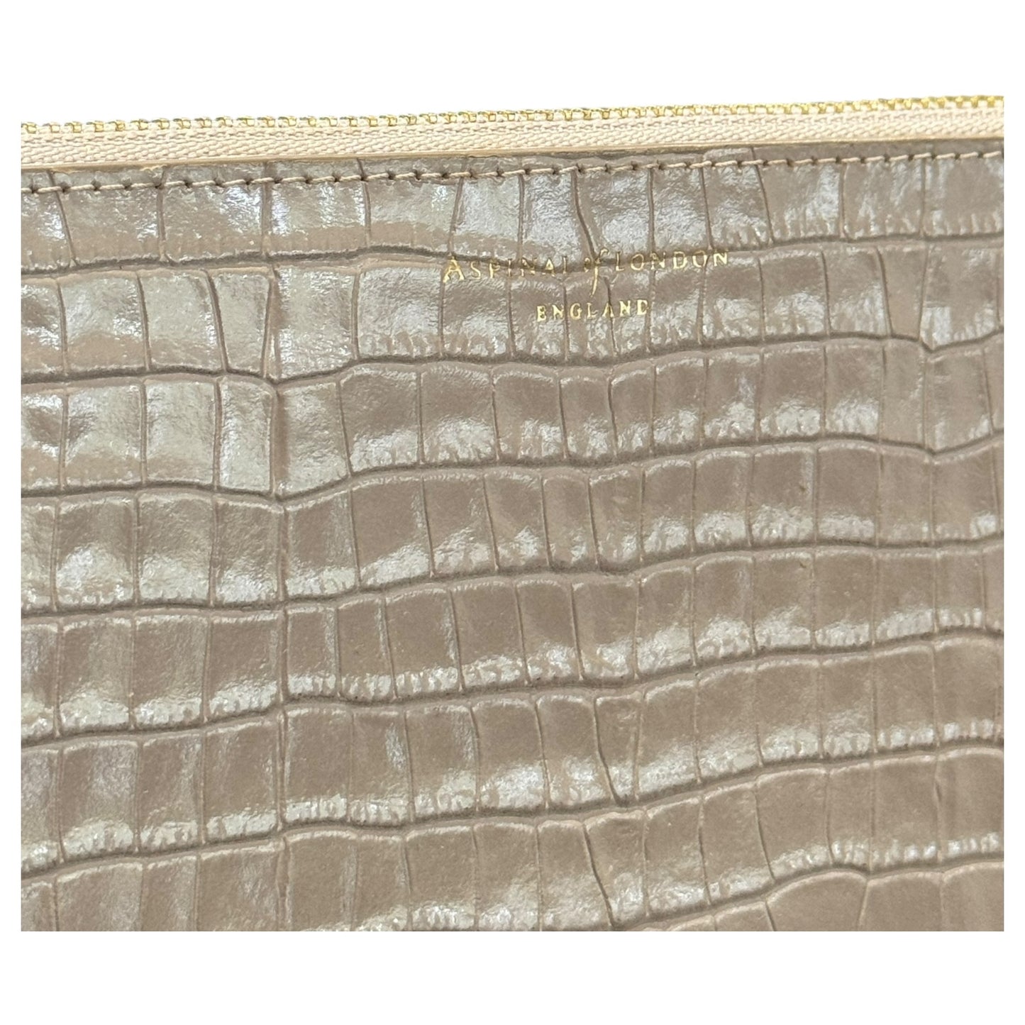 Aspinal of London Dove Grey Clutch