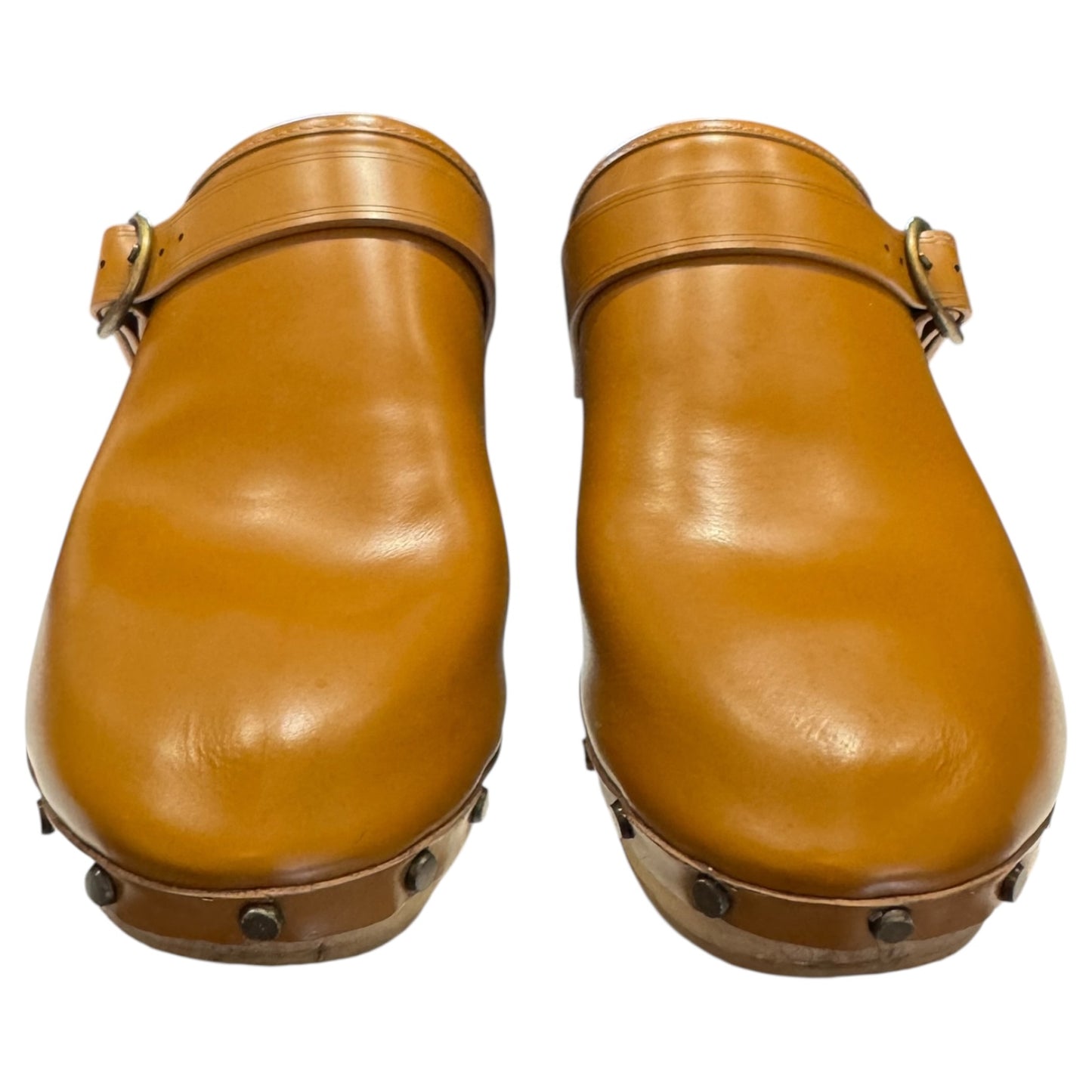 Isabel Marant Titya Leather Clogs in Camel - 40 / 7