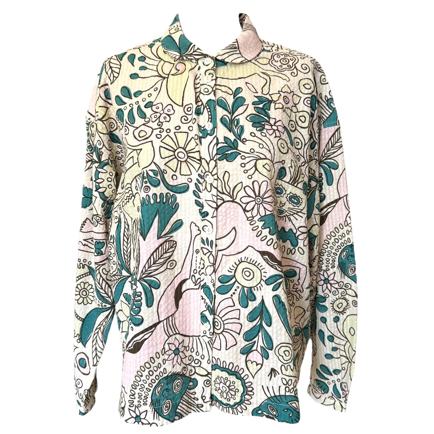 YMC Pink Floral Shirt - 12