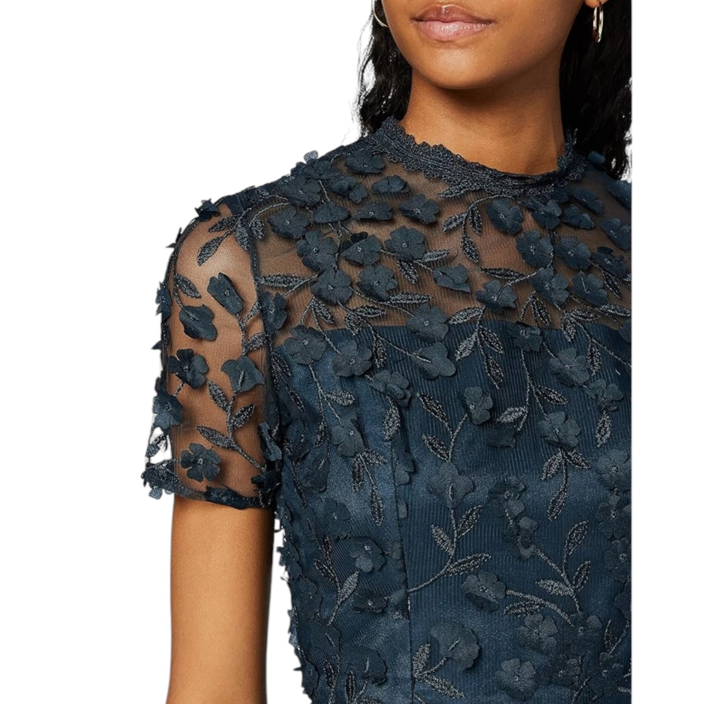 Chi Chi Teal Floral 'Veronica' Dress - 12