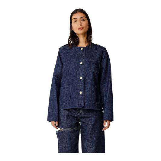 SKFK Dark Denim Crop Jacket - 12 - NEW