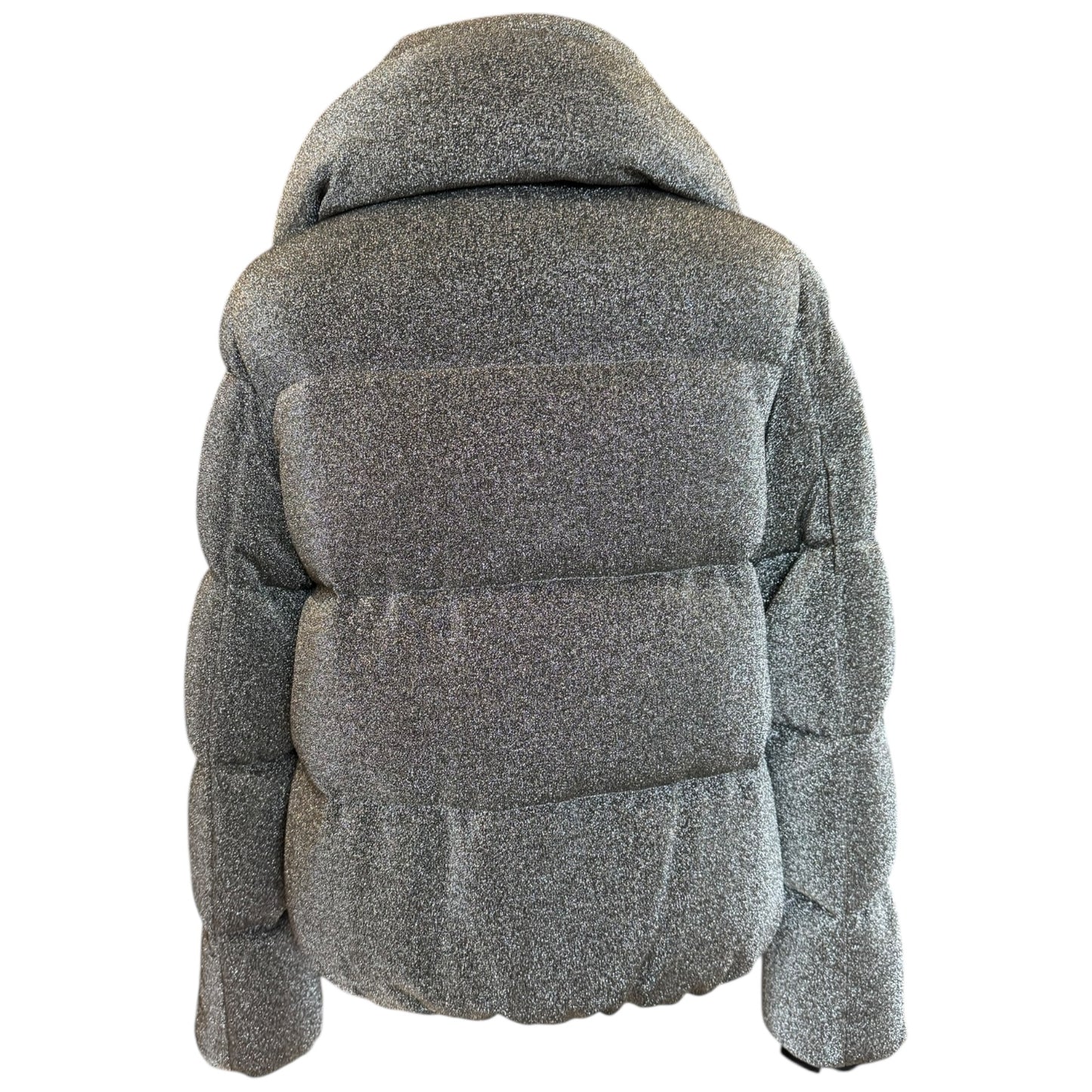 Moncler Bandama Silver Glitter Puffer Jacket - 8