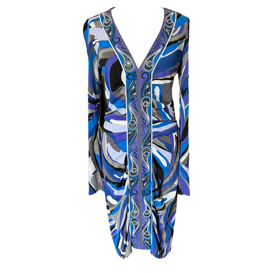 Emilio Pucci Blue Patterned Dress - 12