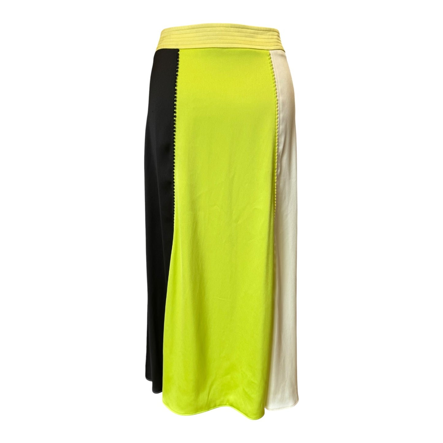 Stine Goya Jada Paneled Satin Midi Skirt - 12/14