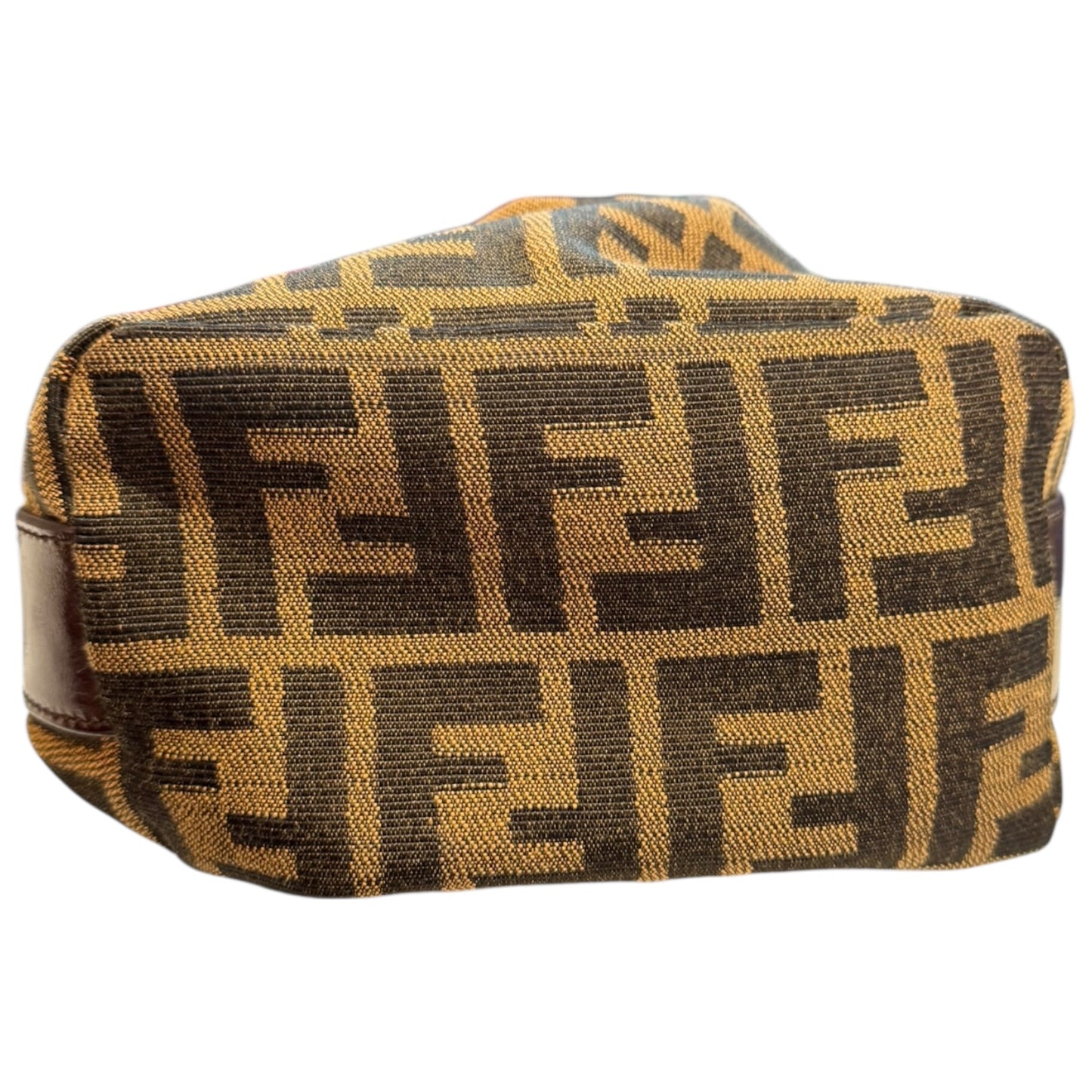 Fendi Zucca Monogram Mini Bag with Burgundy