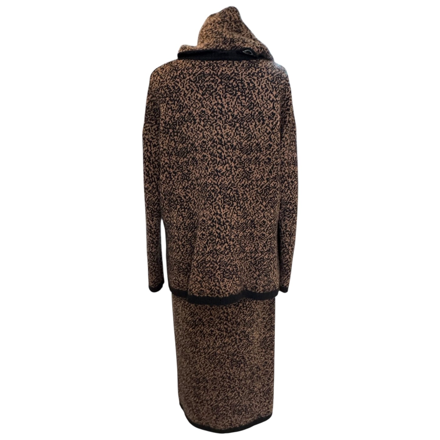 Madeleine Brown and Black Skirt, Sweater and Detachable Snood - 12