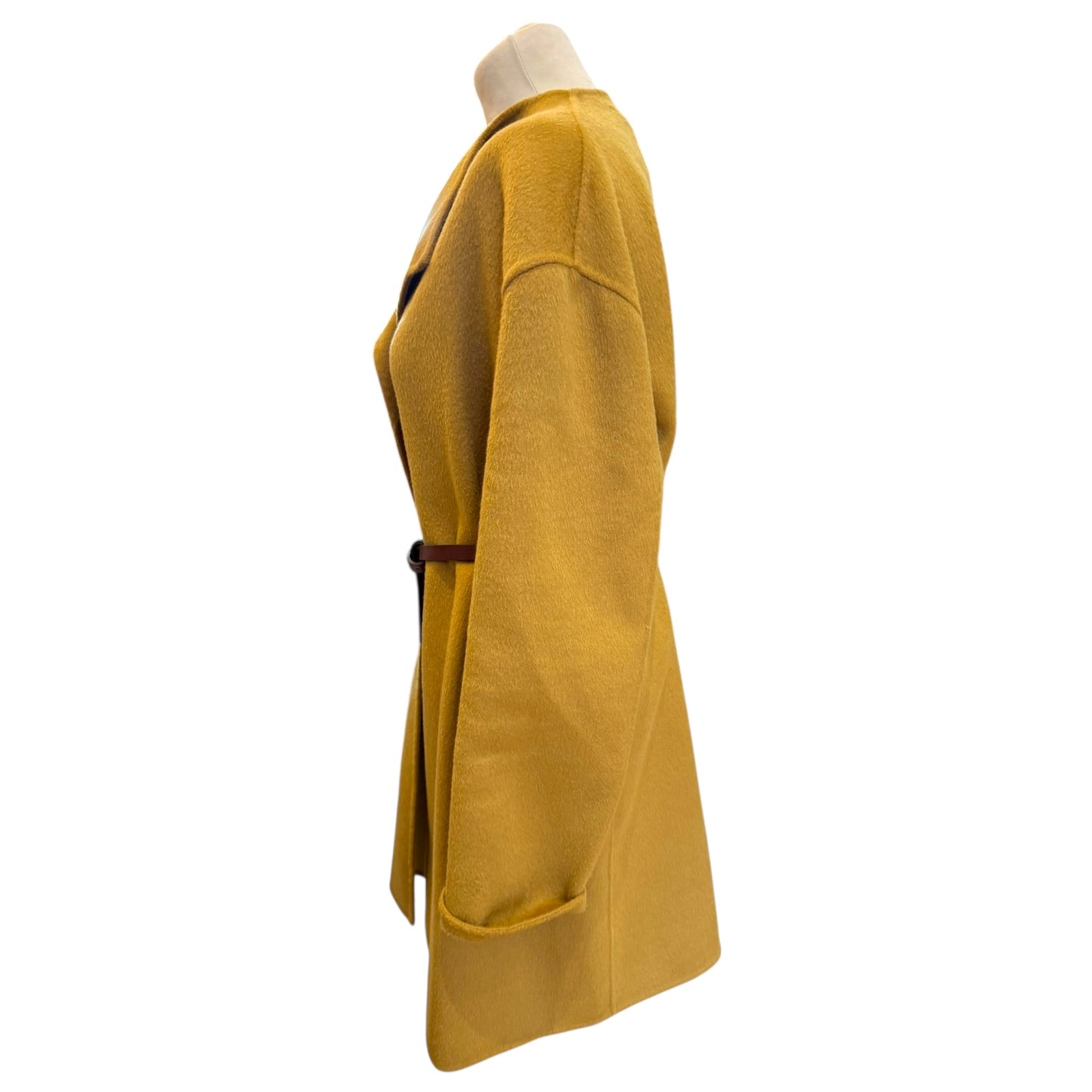 Ba&sh Camel Coat with Leather Belt - 10/12