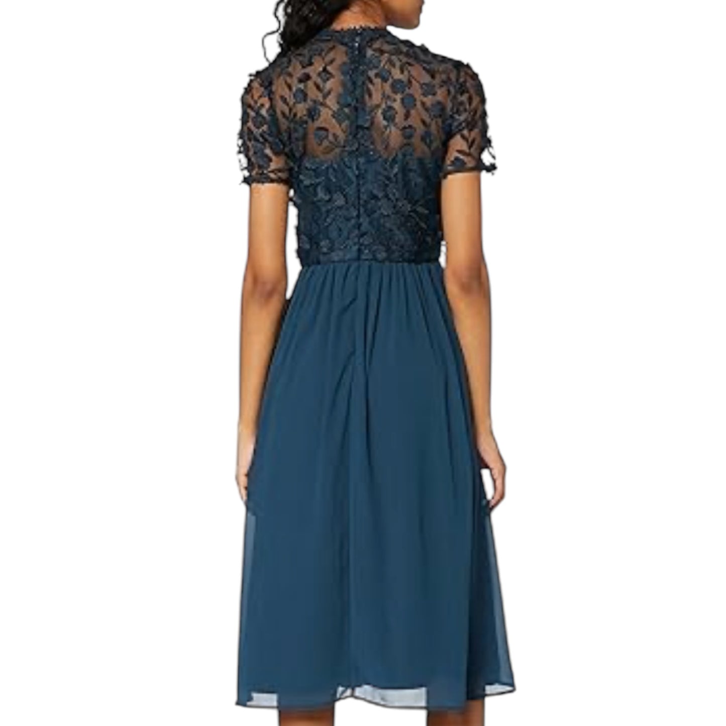 Chi Chi Teal Floral 'Veronica' Dress - 12