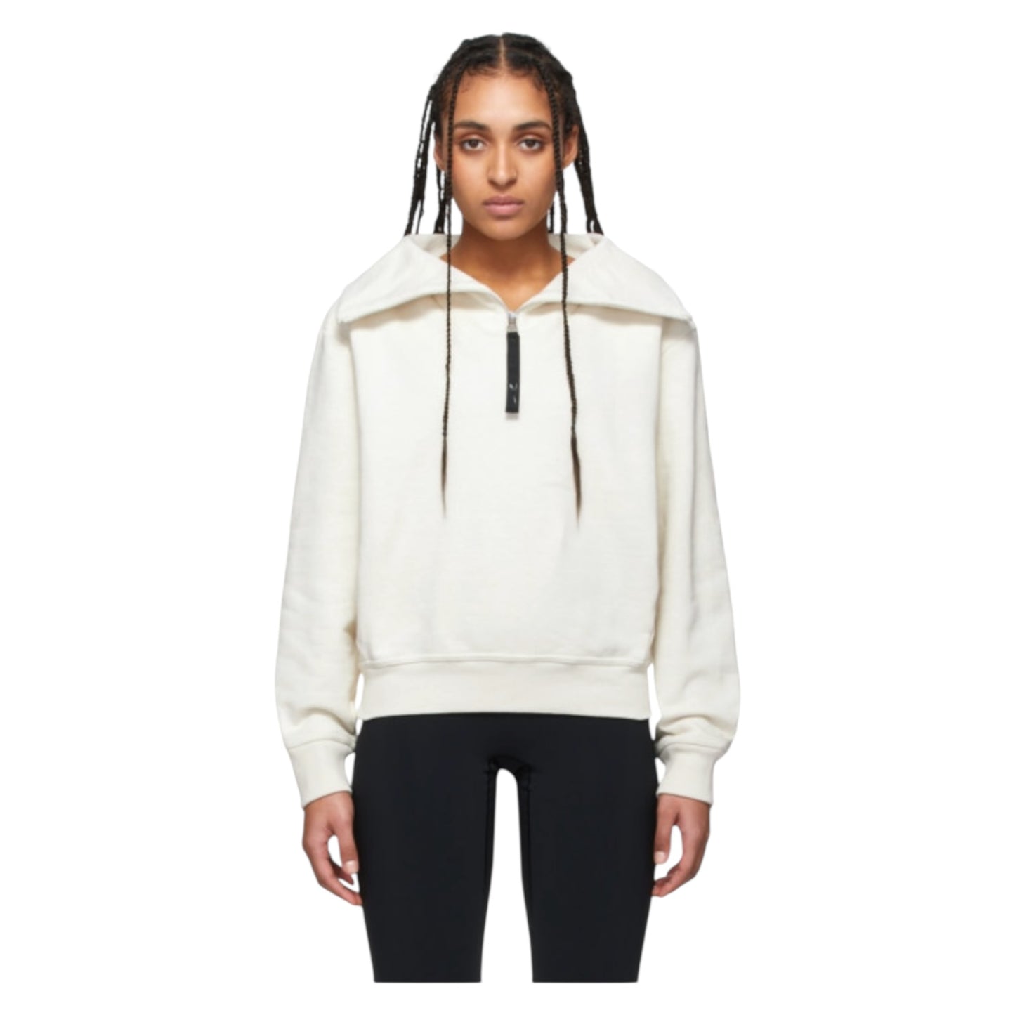 Reebok By Victoria Beckham Off-White Cropped Cowl Pullover - 6/8